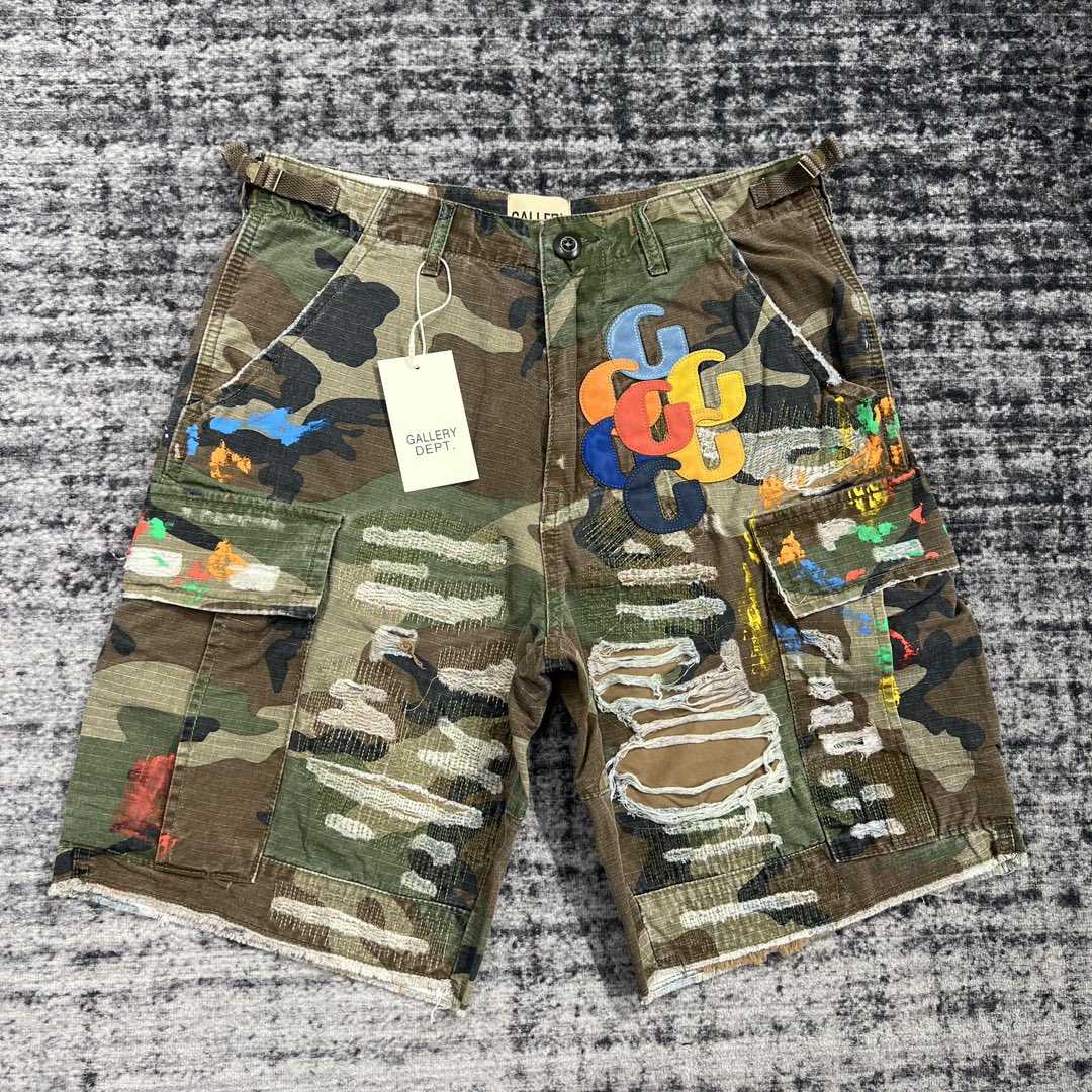 Gallery Dept G Patch Camo Cargo Shorts   629 - FashionPlug