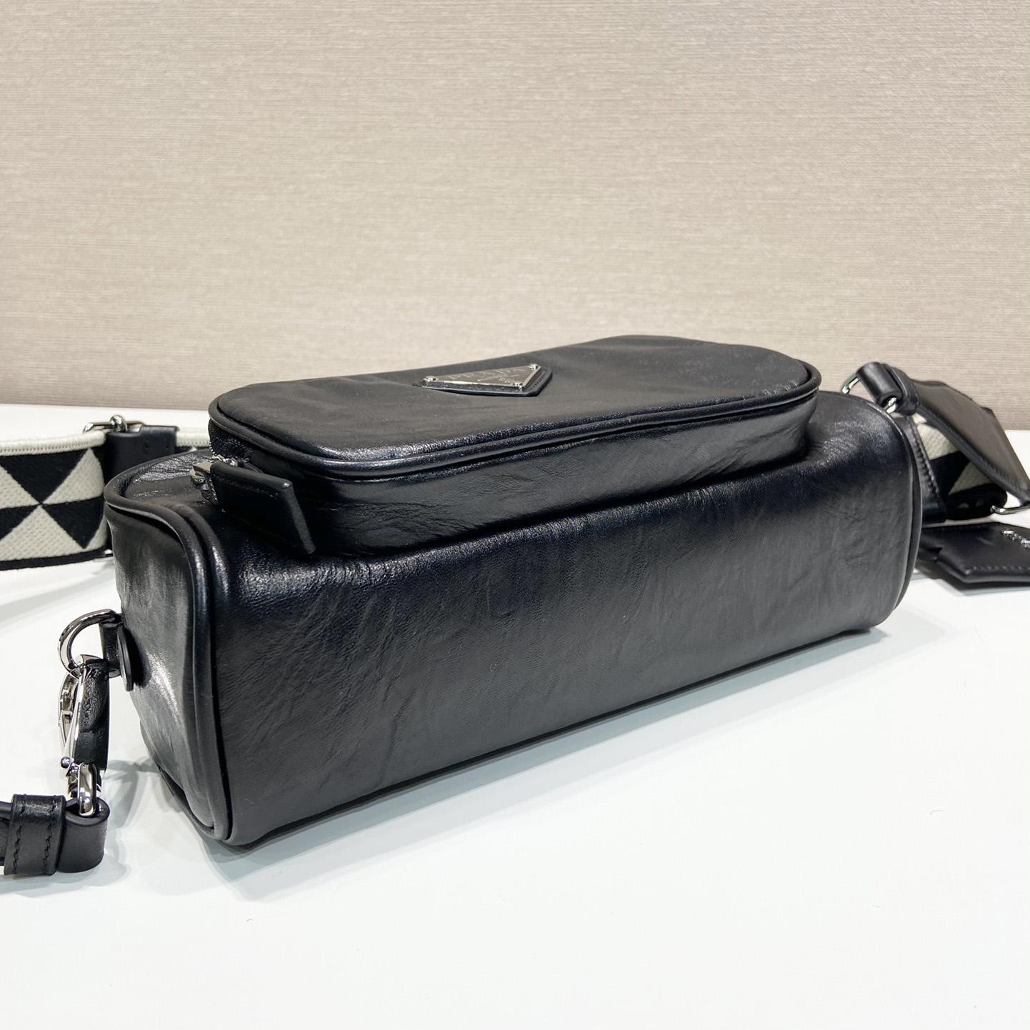 Prada Nappa Antique Leather Multi-pocket Shoulder Bag - FashionPlug