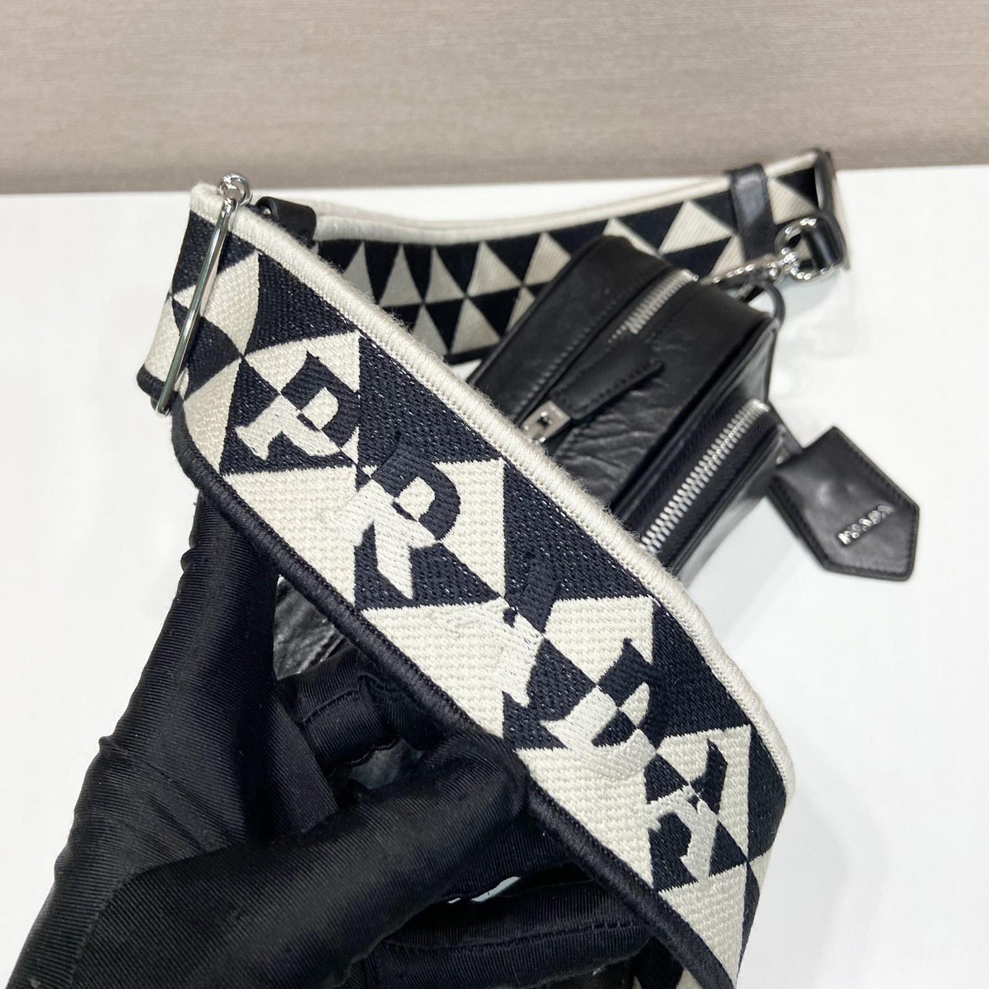 Prada Nappa Antique Leather Multi-pocket Shoulder Bag - FashionPlug