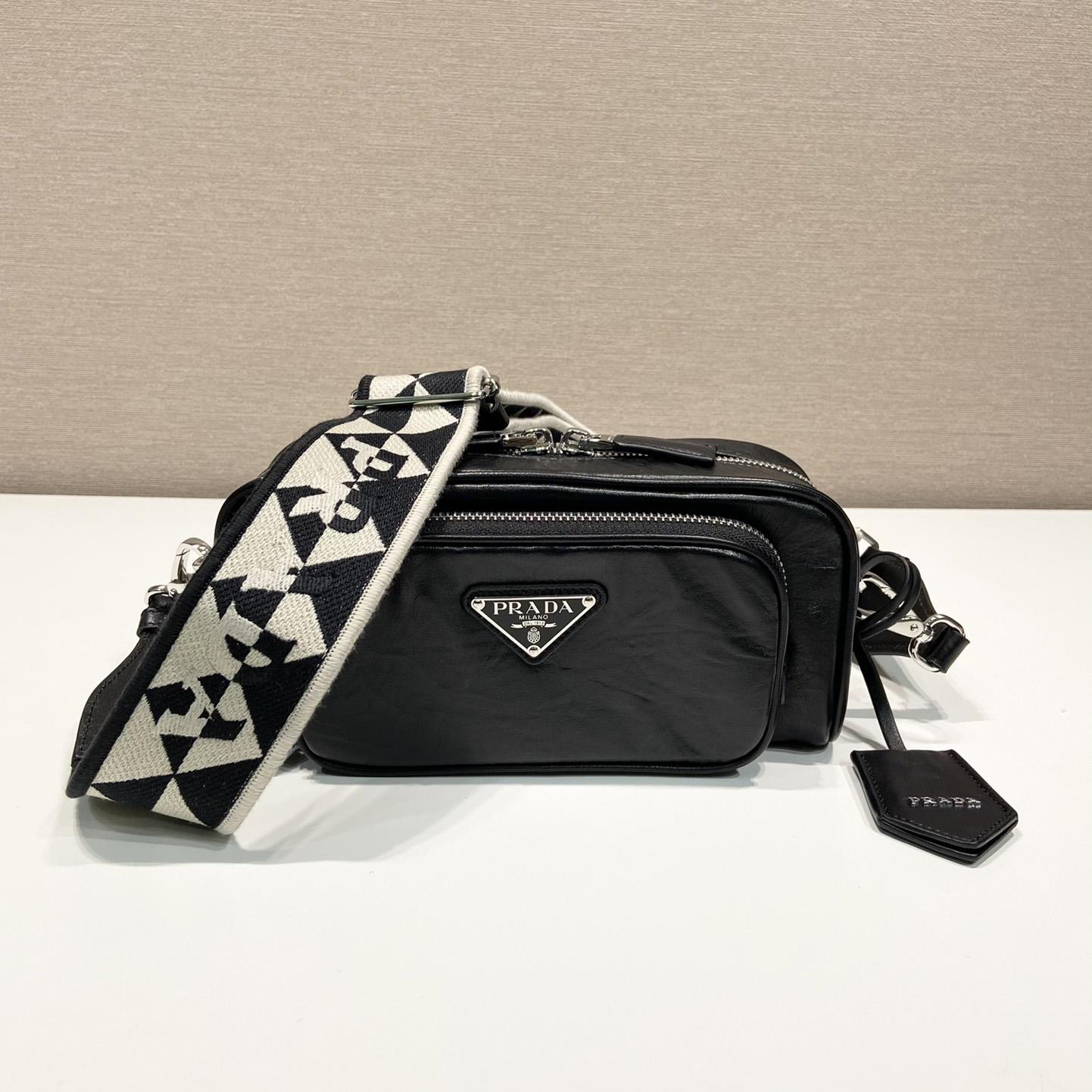 Prada Nappa Antique Leather Multi-pocket Shoulder Bag - FashionPlug