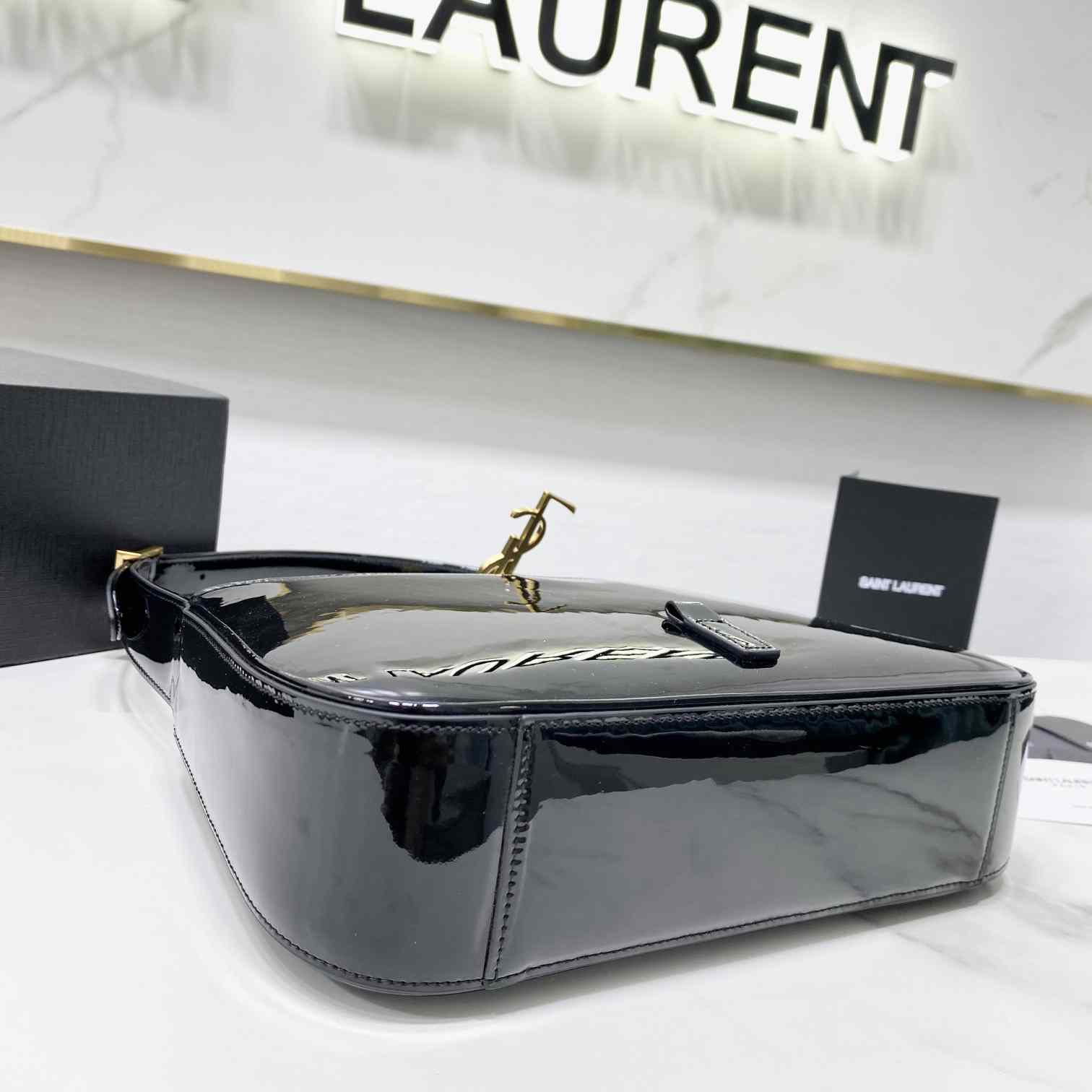 Saint Laurent Le 5 À 7 In Patent Leather - FashionPlug