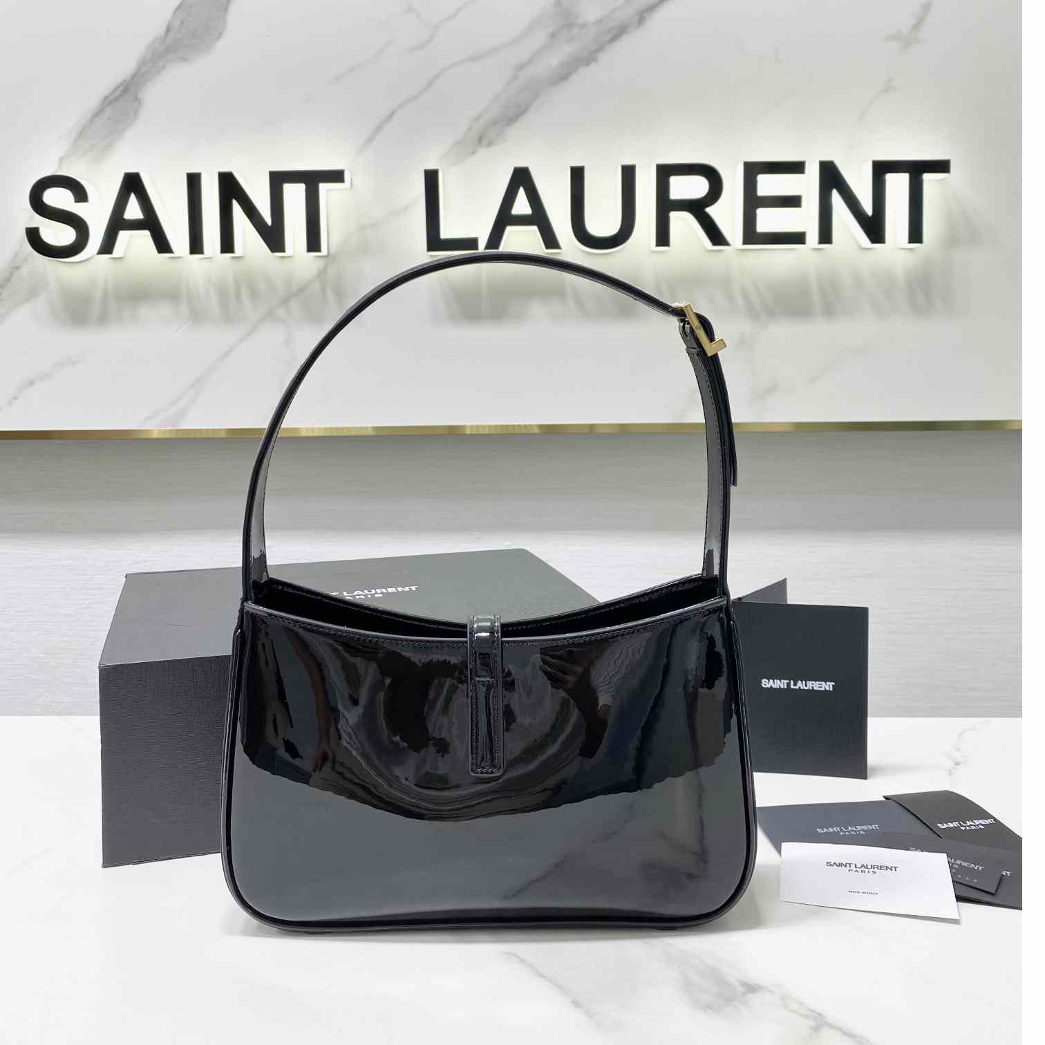 Saint Laurent Le 5 À 7 In Patent Leather - FashionPlug