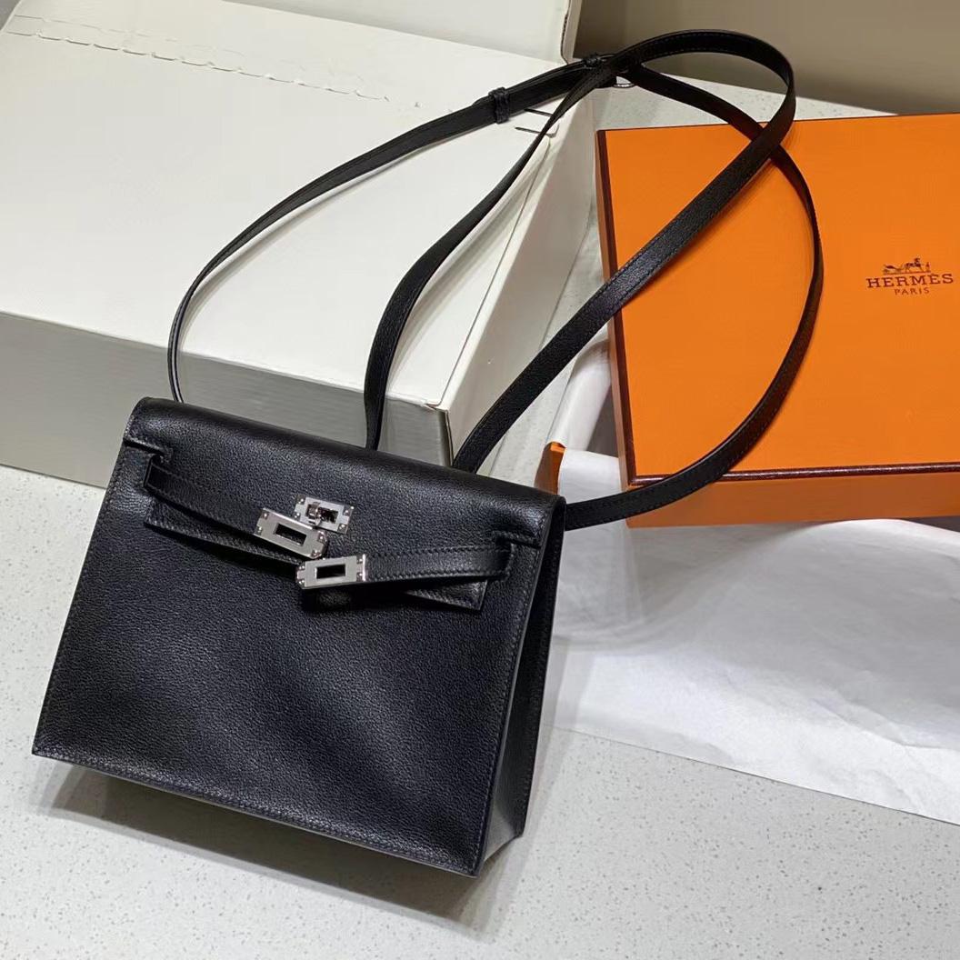 Hermes Kelly Mini Women Handbag(22-17-4cm ) - FashionPlug