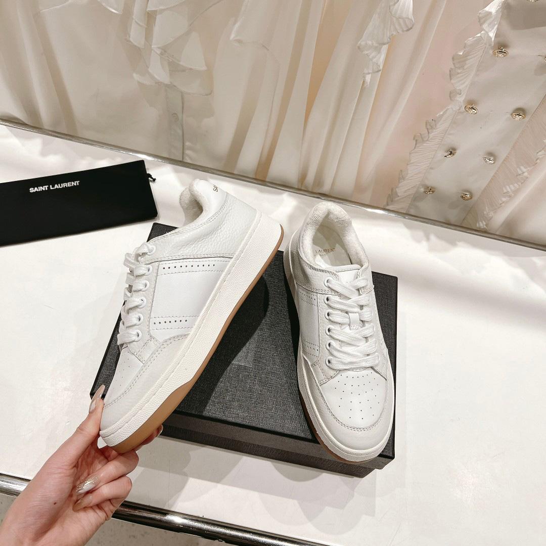 Saint Laurent Low-top Lace-up Sneakers - FashionPlug