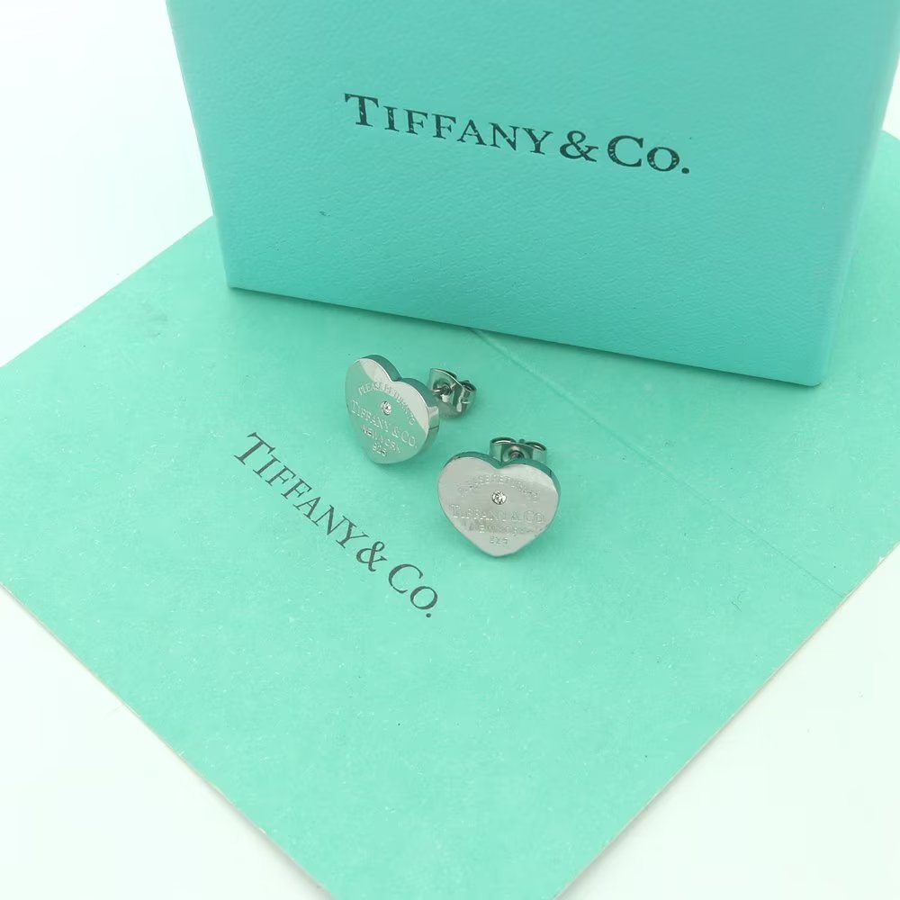 Tiffany&CO Heart Tag Earrings - FashionPlug