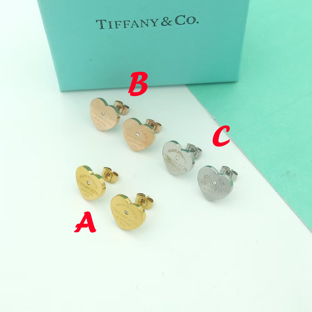 Tiffany&CO Heart Tag Earrings - FashionPlug