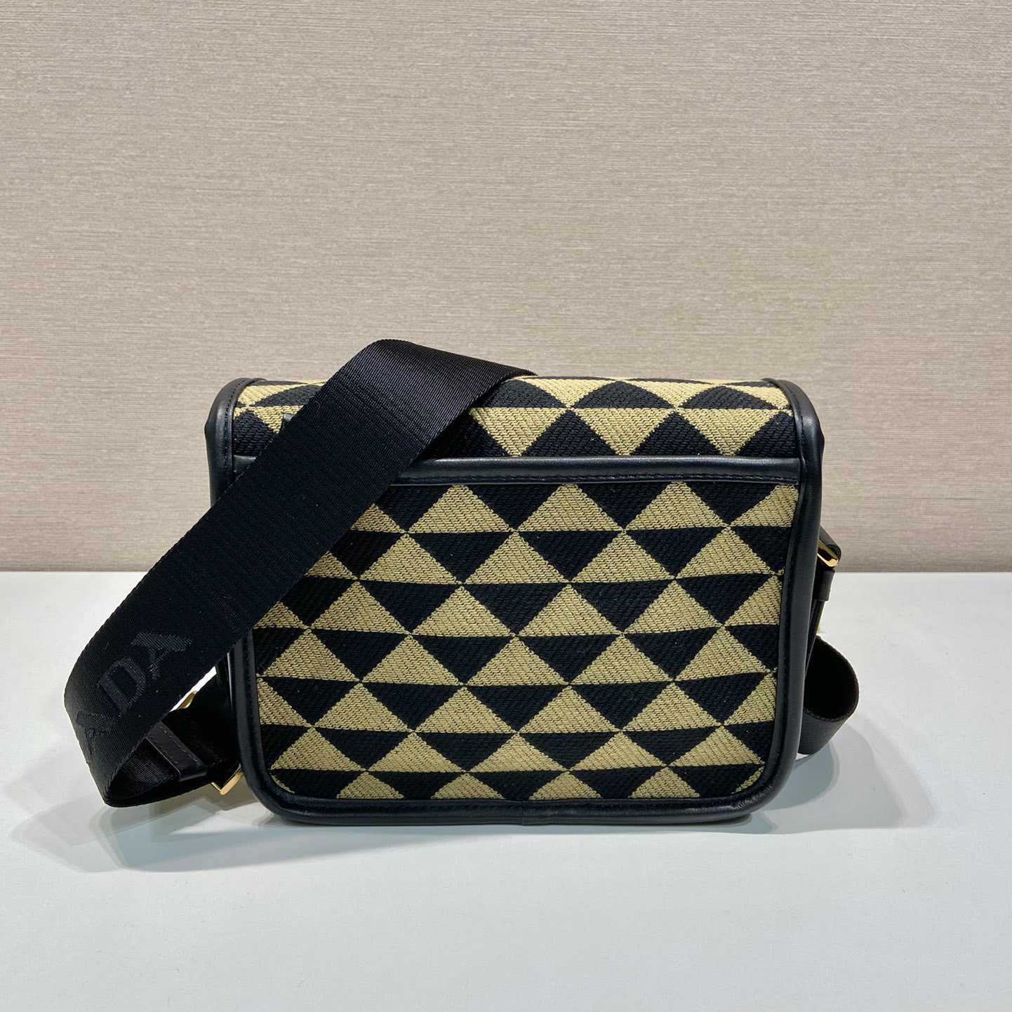 Prada Symbole Embroidered Fabric Bag - FashionPlug