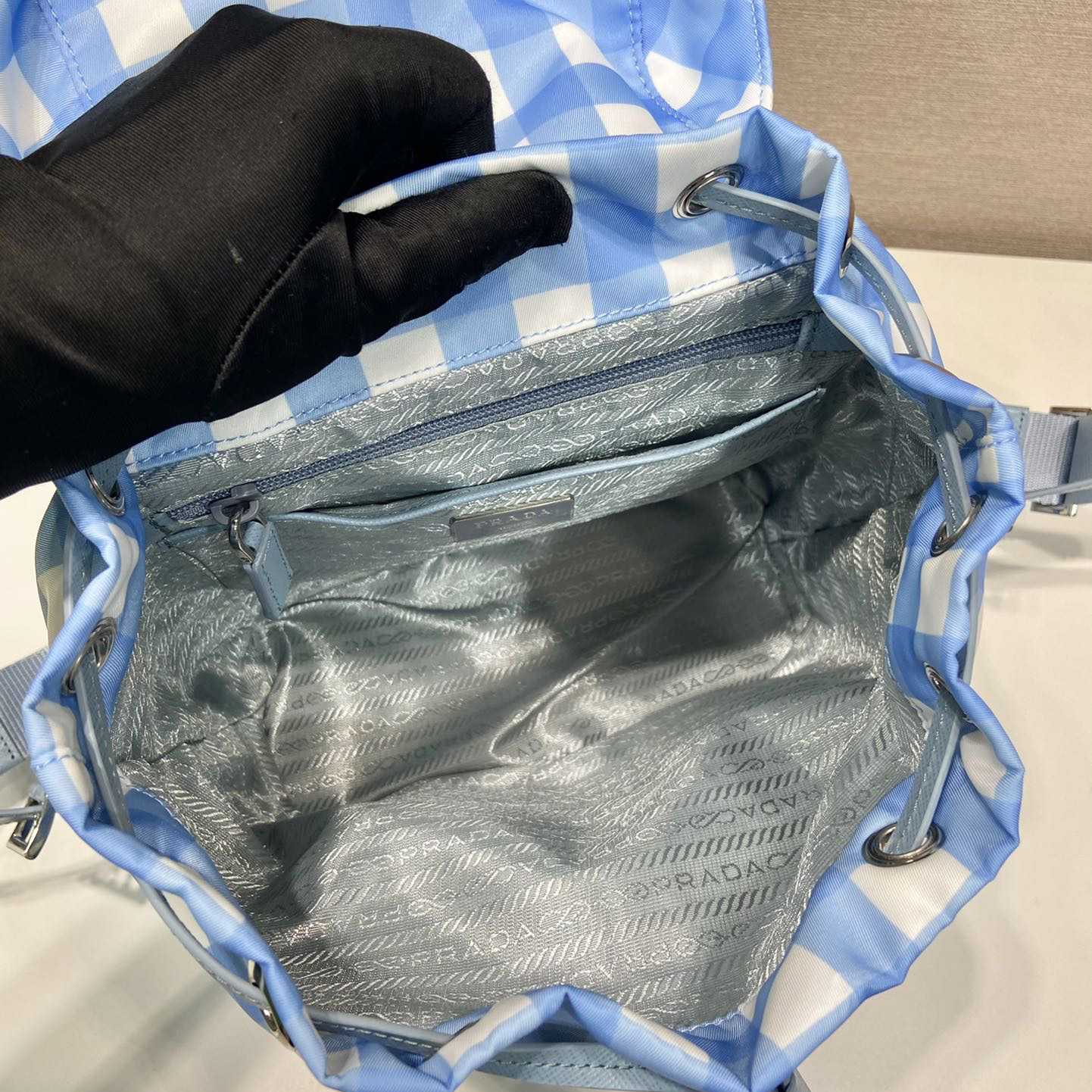 Prada Small Printed Re-Nylon Backpack - FashionPlug