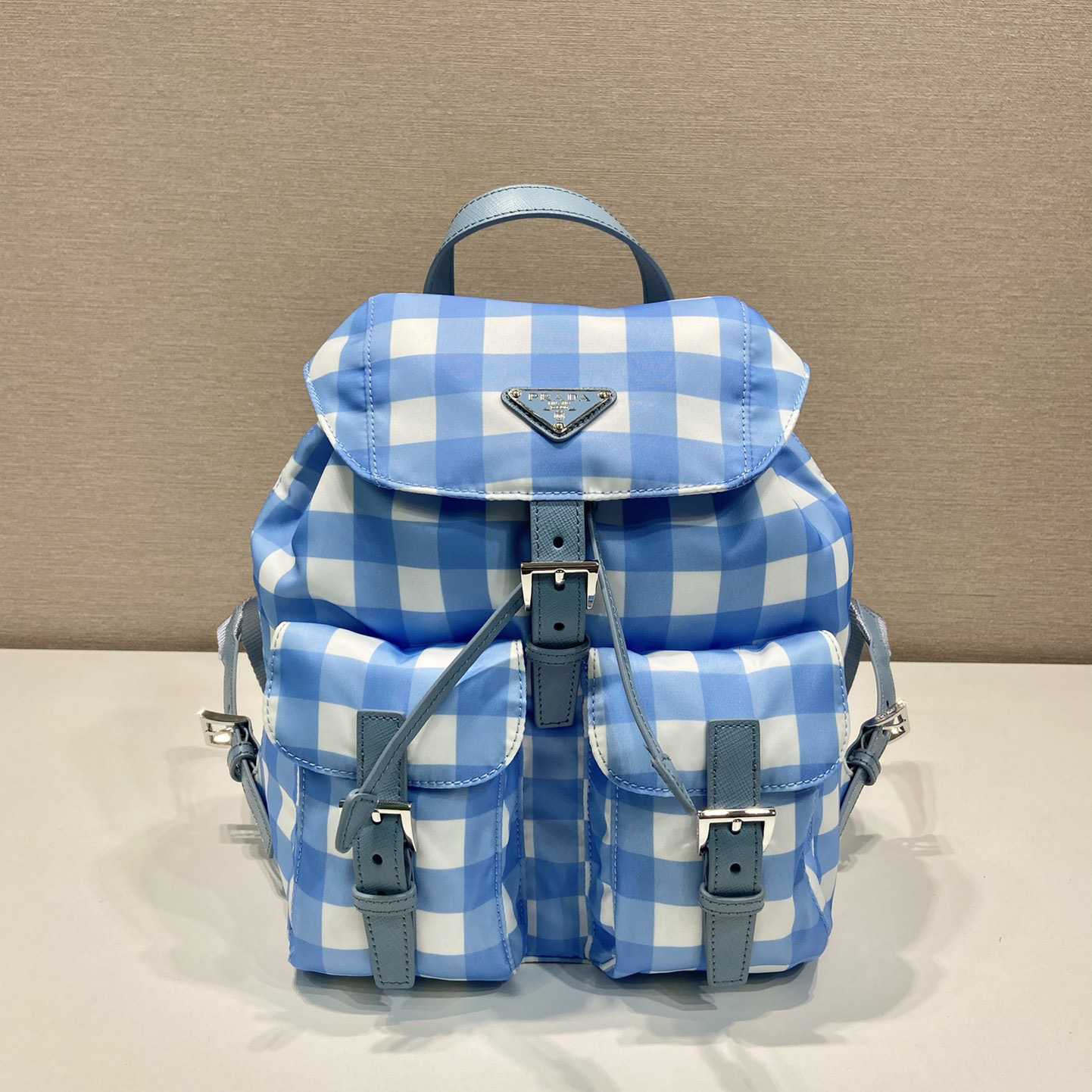 Prada Small Printed Re-Nylon Backpack - FashionPlug
