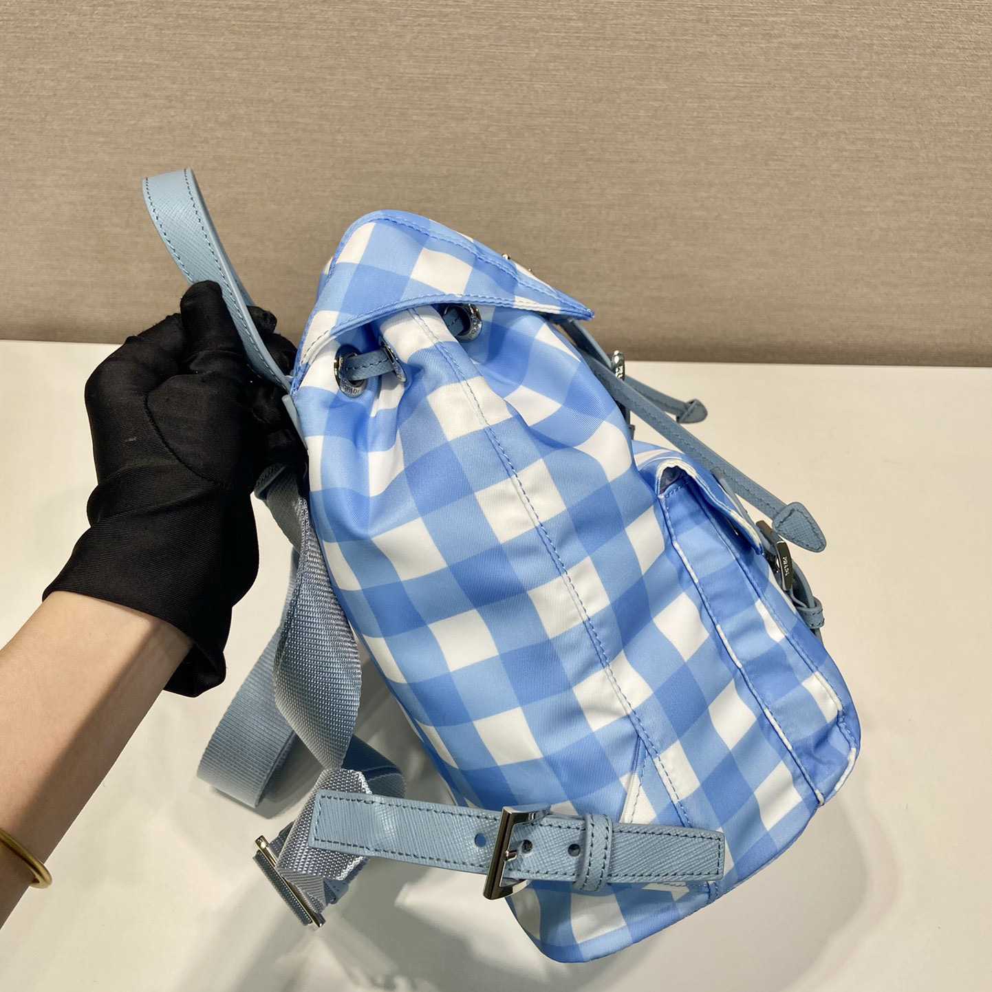 Prada Small Printed Re-Nylon Backpack - FashionPlug