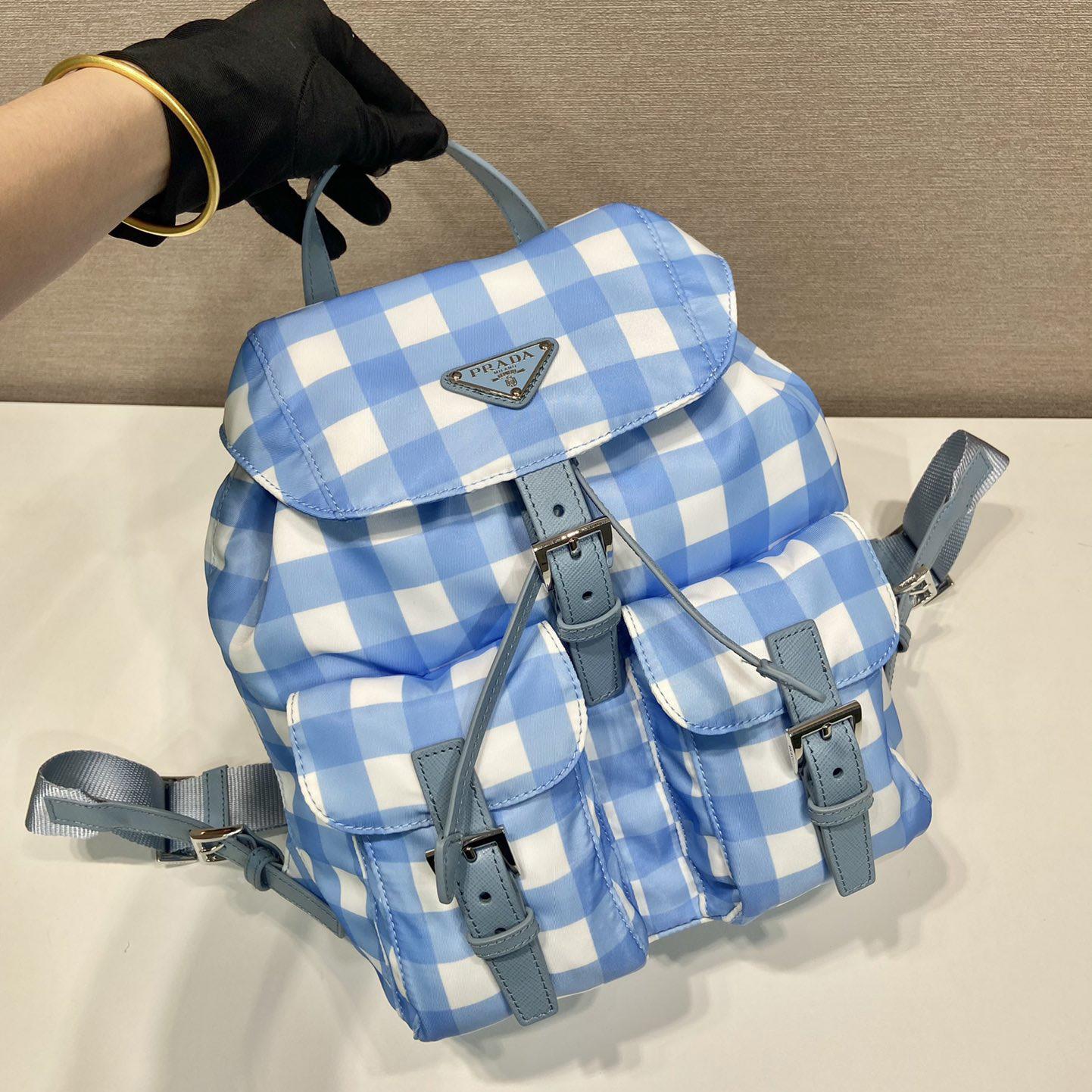 Prada Small Printed Re-Nylon Backpack - FashionPlug
