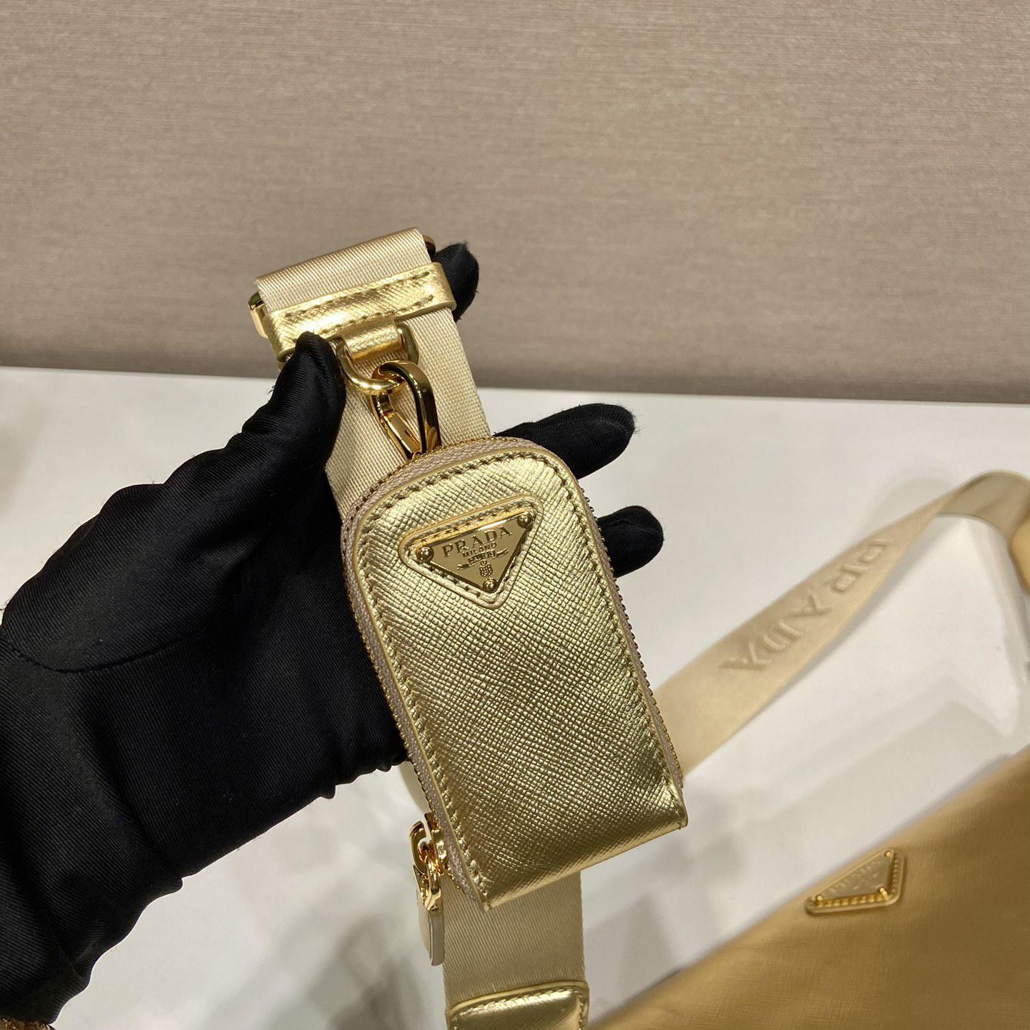 Prada Triangle Saffiano Leather Shoulder Bag - FashionPlug