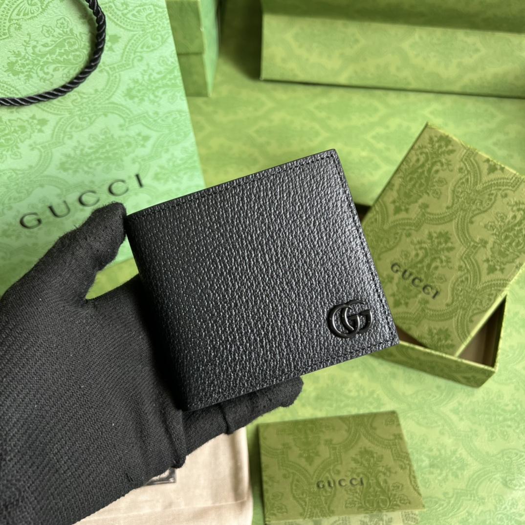 Gucci GG Marmont Leather Bi-fold Wallet - FashionPlug