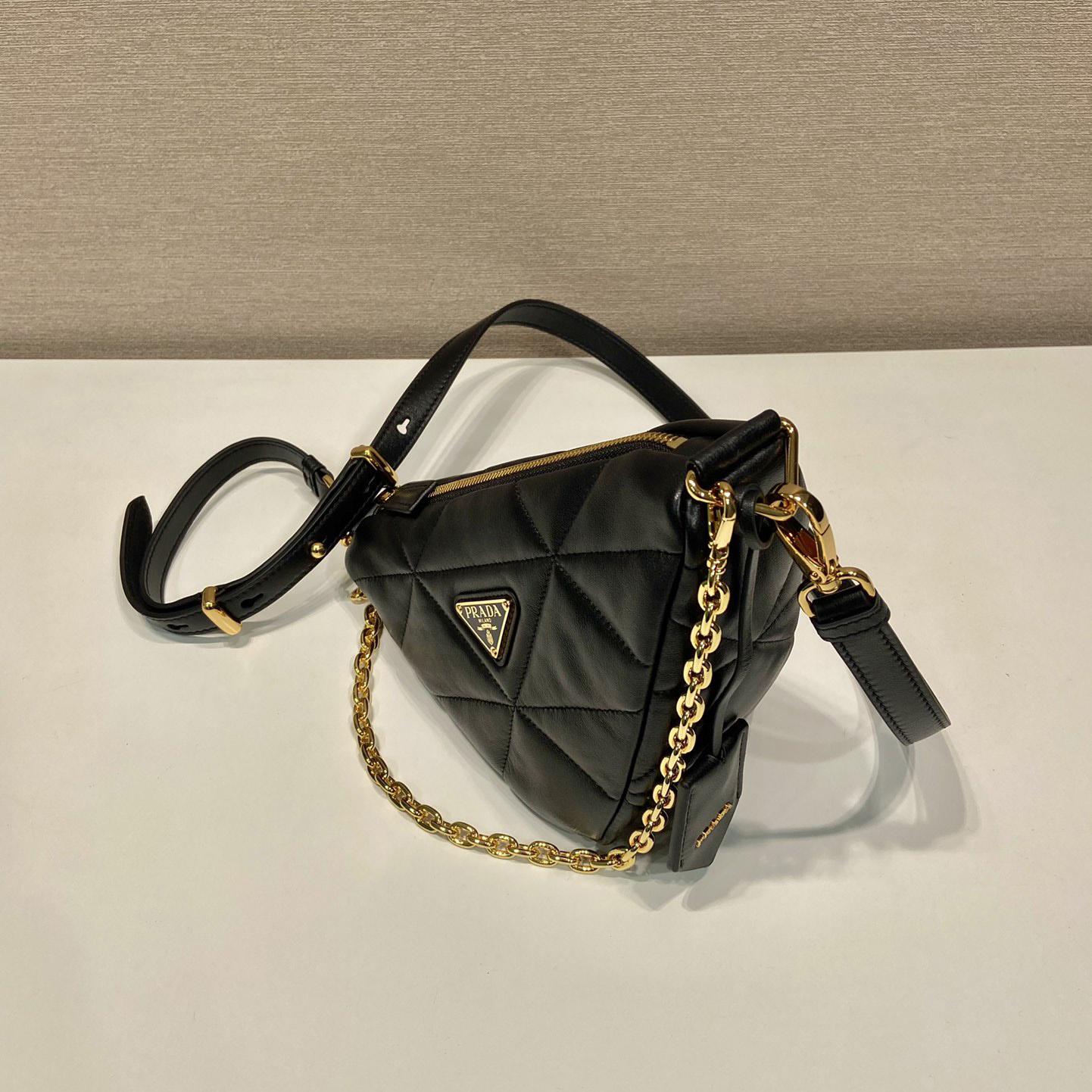 Prada Triangle Leather Bag(26-15-11cm) - FashionPlug