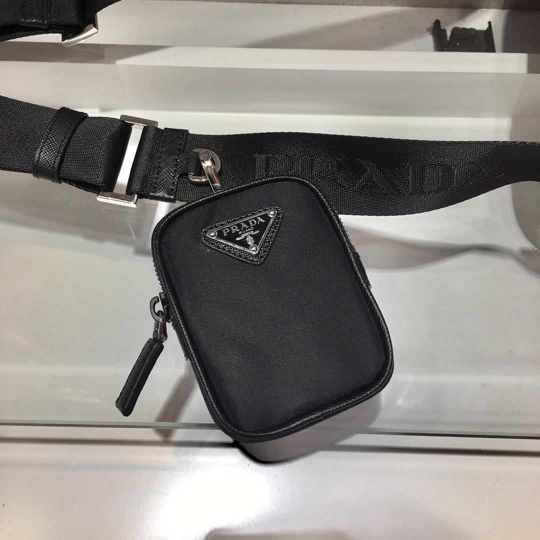 Prada Re-Nylon And Saffiano Leather Shoulder Bag(23x16x7cm) - FashionPlug