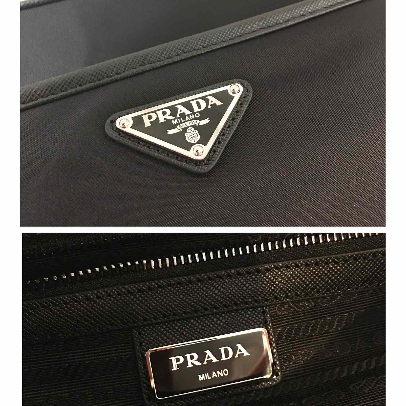 Prada Re-Nylon And Saffiano Leather Shoulder Bag(23x16x7cm) - FashionPlug