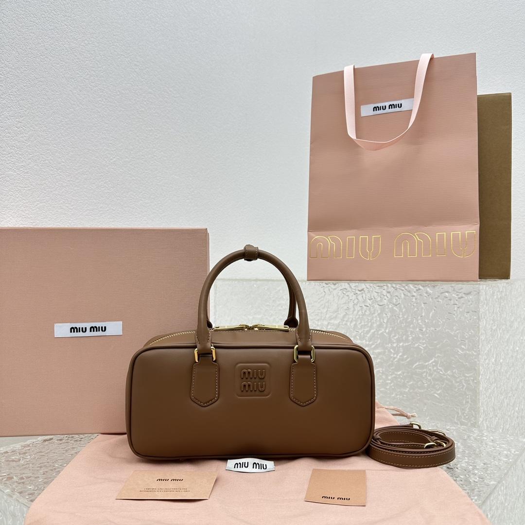 Miu Miu Arcadie leather bag - FashionPlug