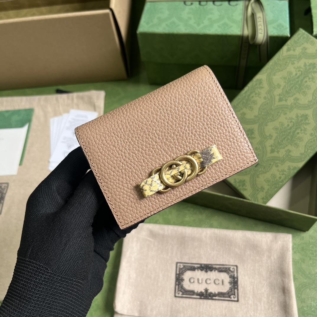 Gucci Wallet With Interlocking G Python Bow - FashionPlug