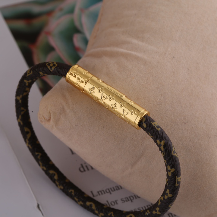 Louis Vuitton Brown Monogram Bracelet - FashionPlug