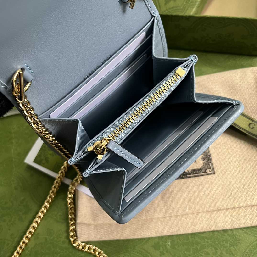 Gucci Blondie Medium Chain Wallet(12.5-11-2.5cm) - FashionPlug