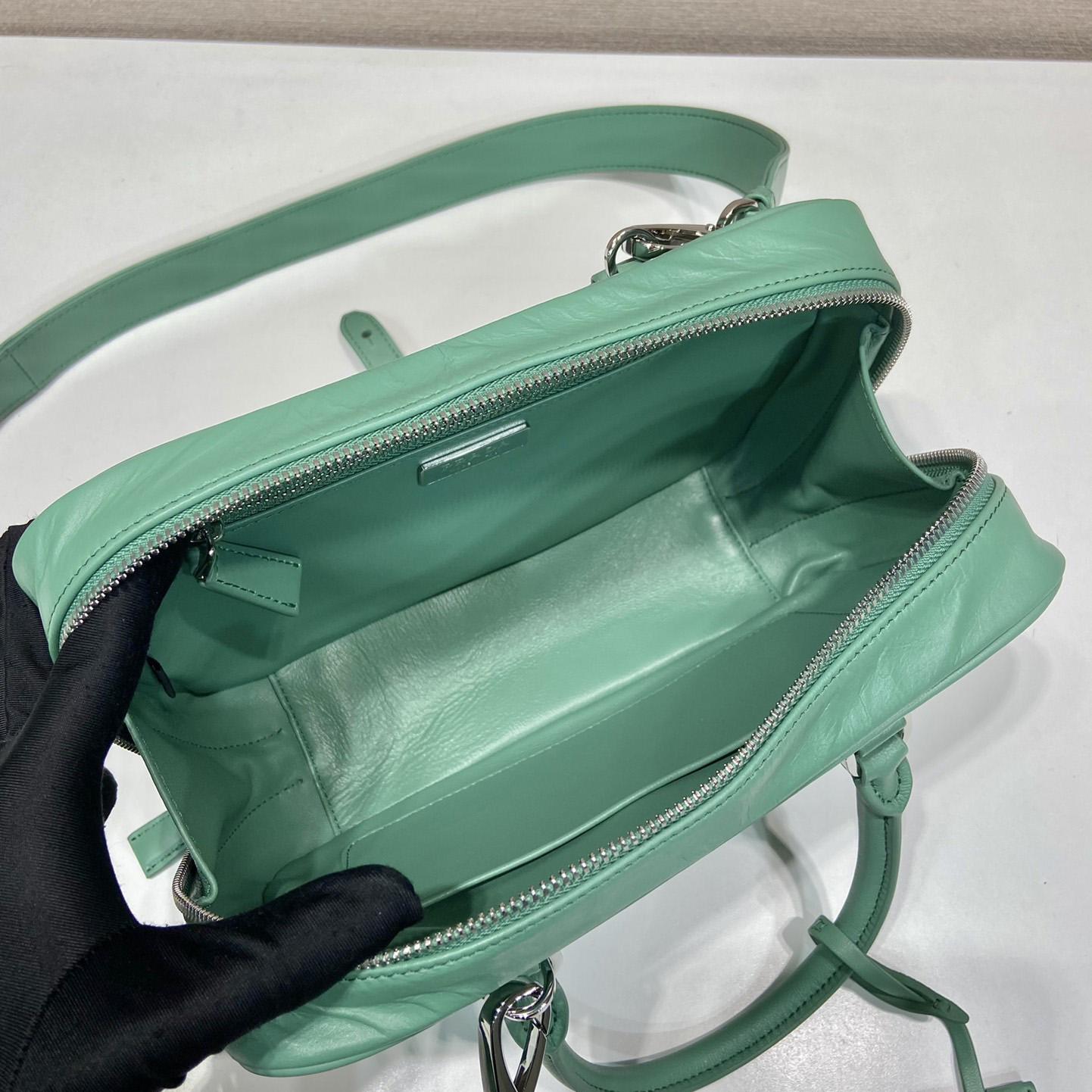 Prada Medium Antique Nappa Leather Top Handle Bag - FashionPlug
