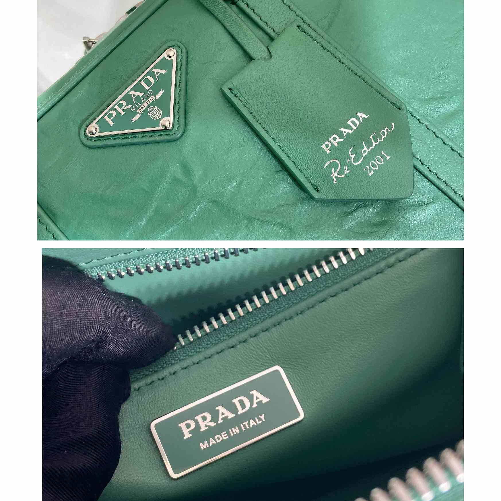 Prada Medium Antique Nappa Leather Top Handle Bag - FashionPlug
