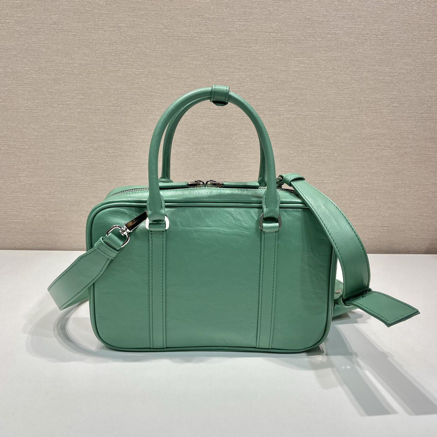 Prada Medium Antique Nappa Leather Top Handle Bag - FashionPlug