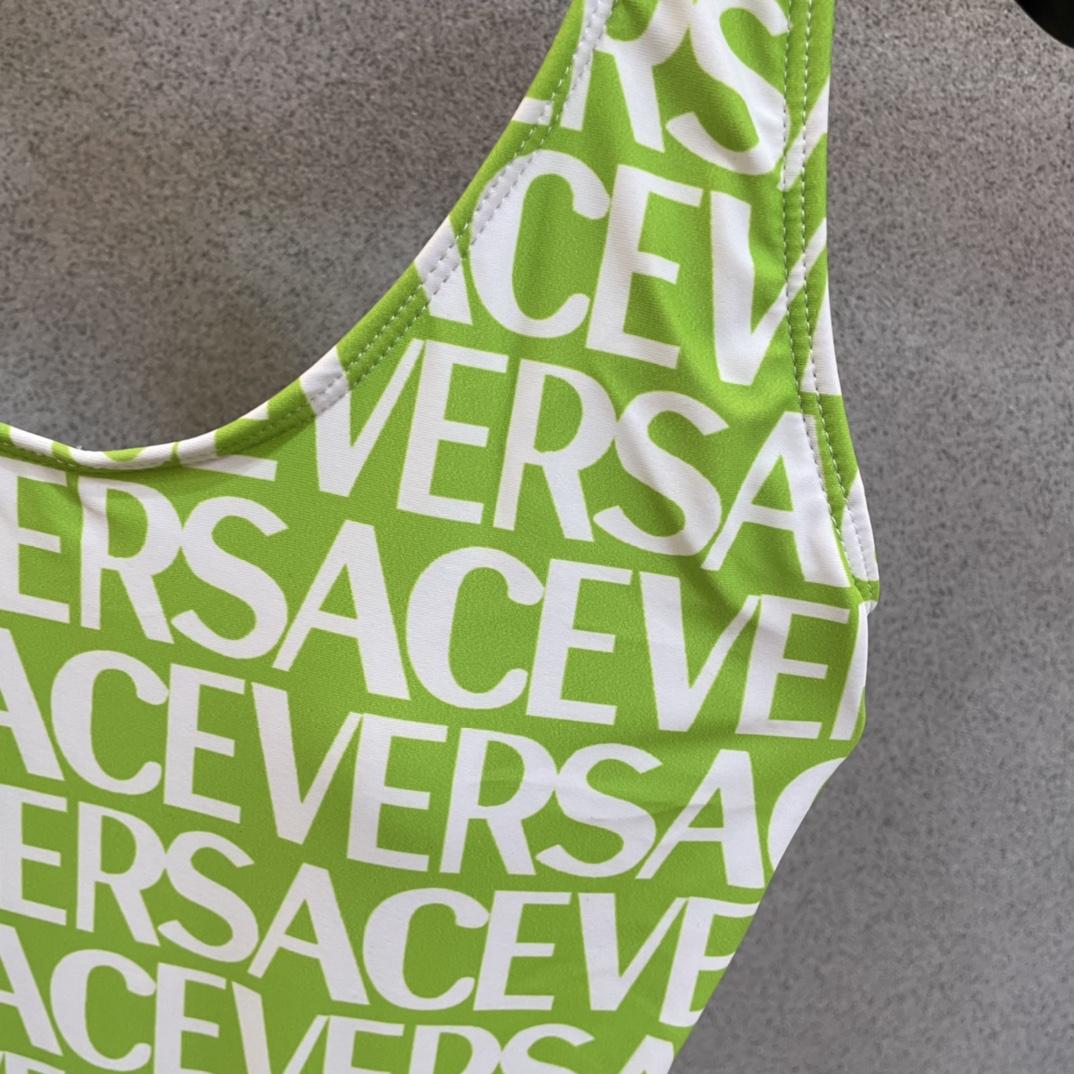 Versace Logo One-Piece Swimsuit - FashionPlug