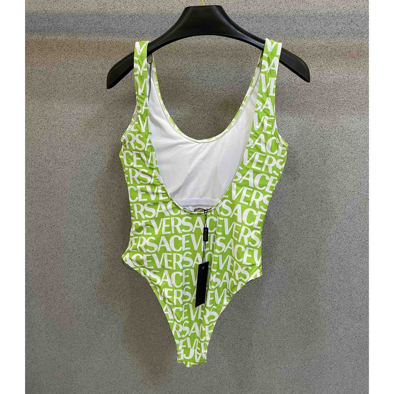 Versace Logo One-Piece Swimsuit - FashionPlug