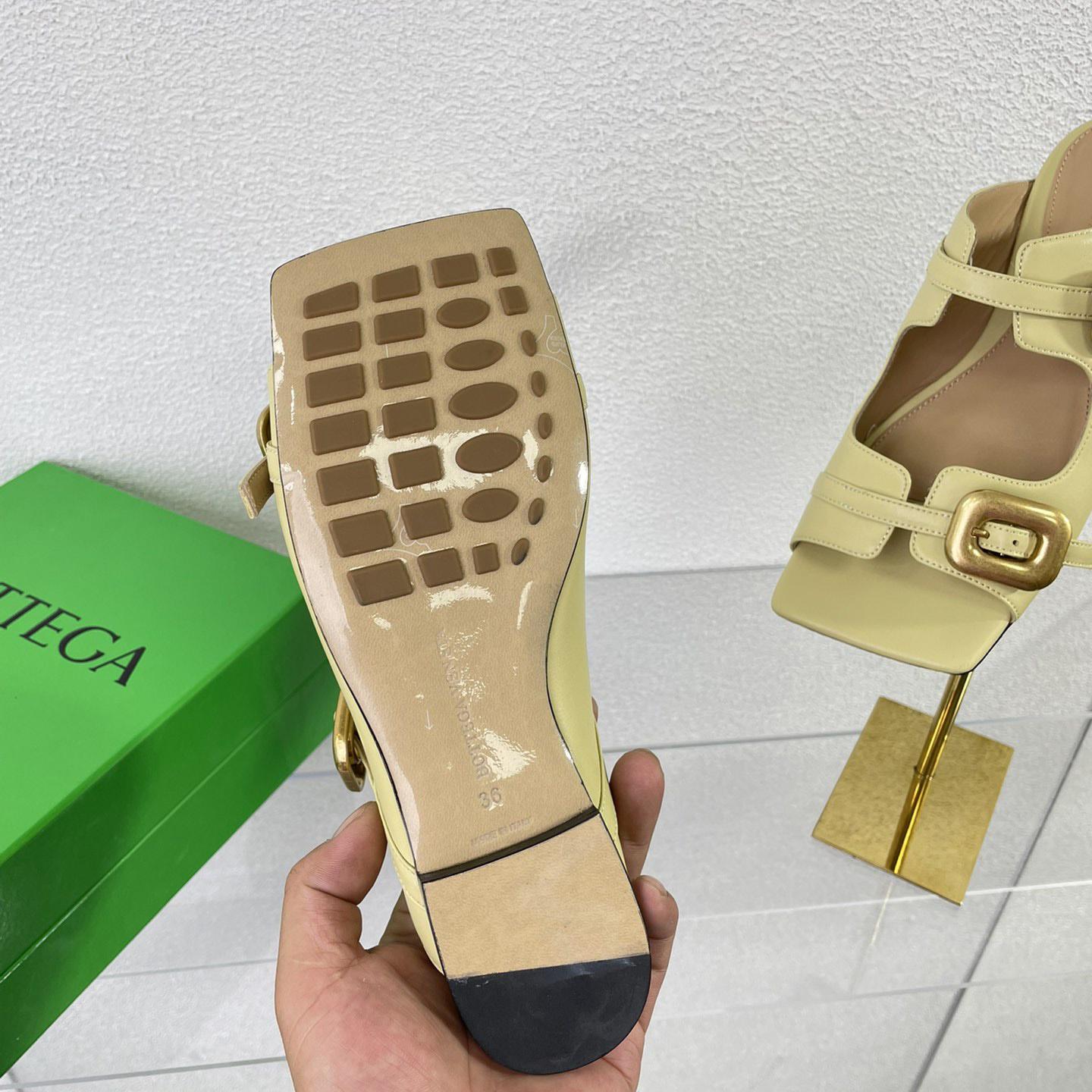 Bottega Veneta Stretch Buckle Mule Sandal Flat - FashionPlug