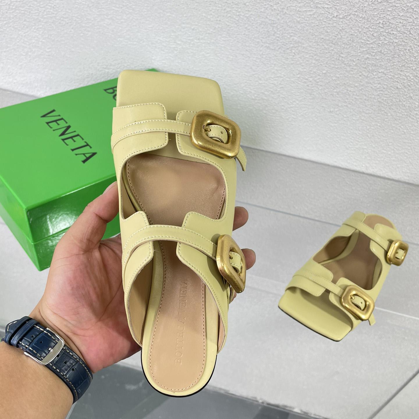 Bottega Veneta Stretch Buckle Mule Sandal Flat - FashionPlug