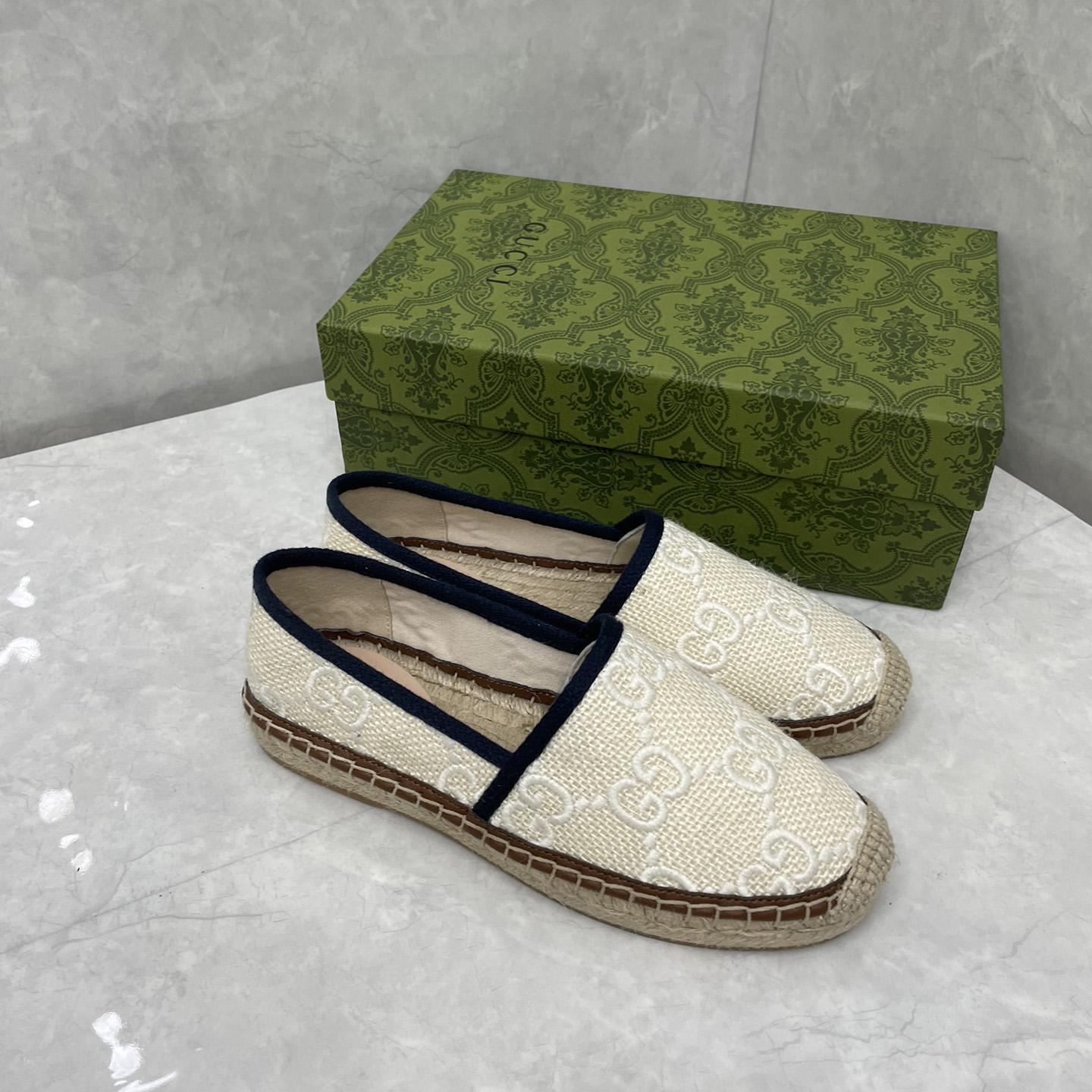 Gucci GG Embroidered Canvas Espadrilles - FashionPlug