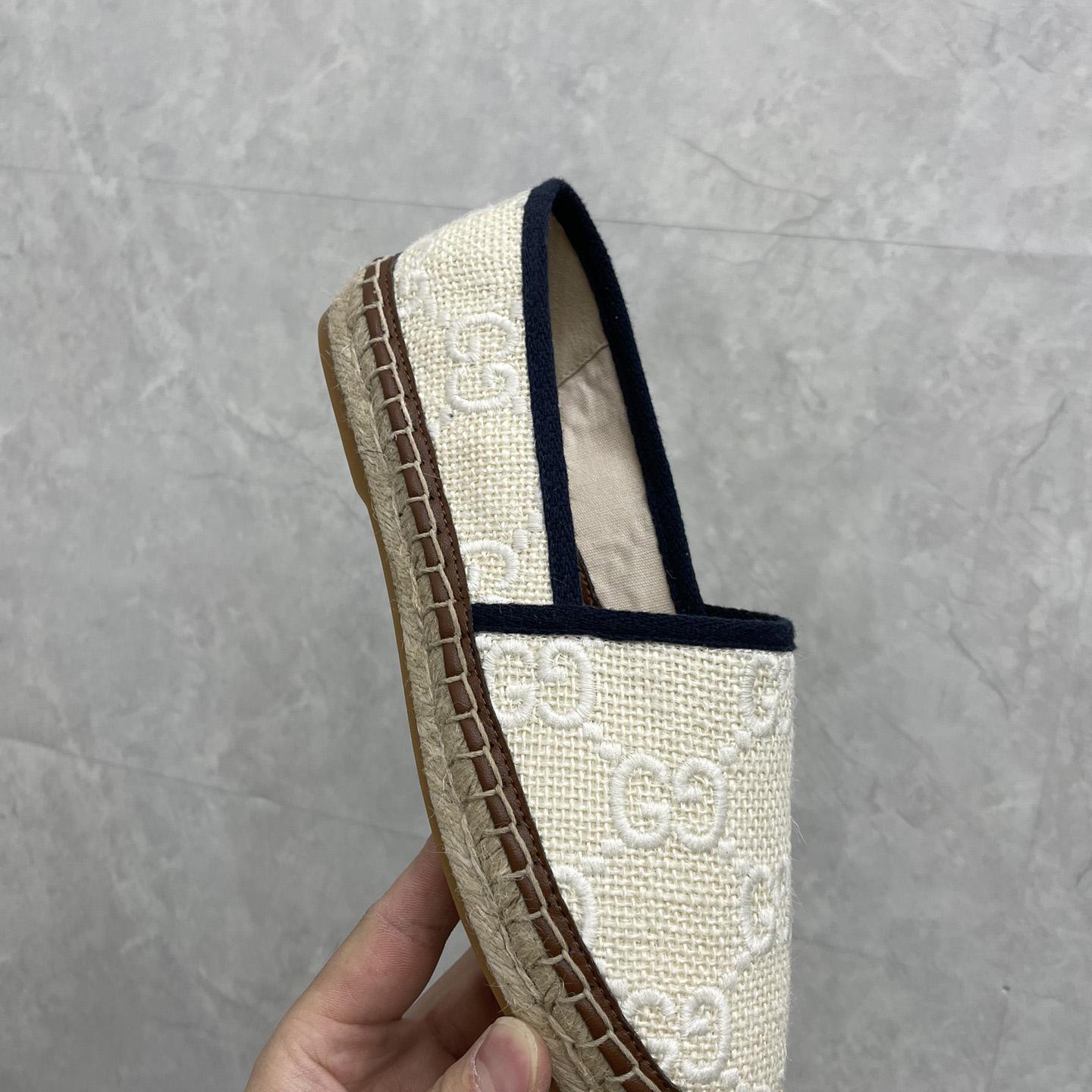 Gucci GG Embroidered Canvas Espadrilles - FashionPlug