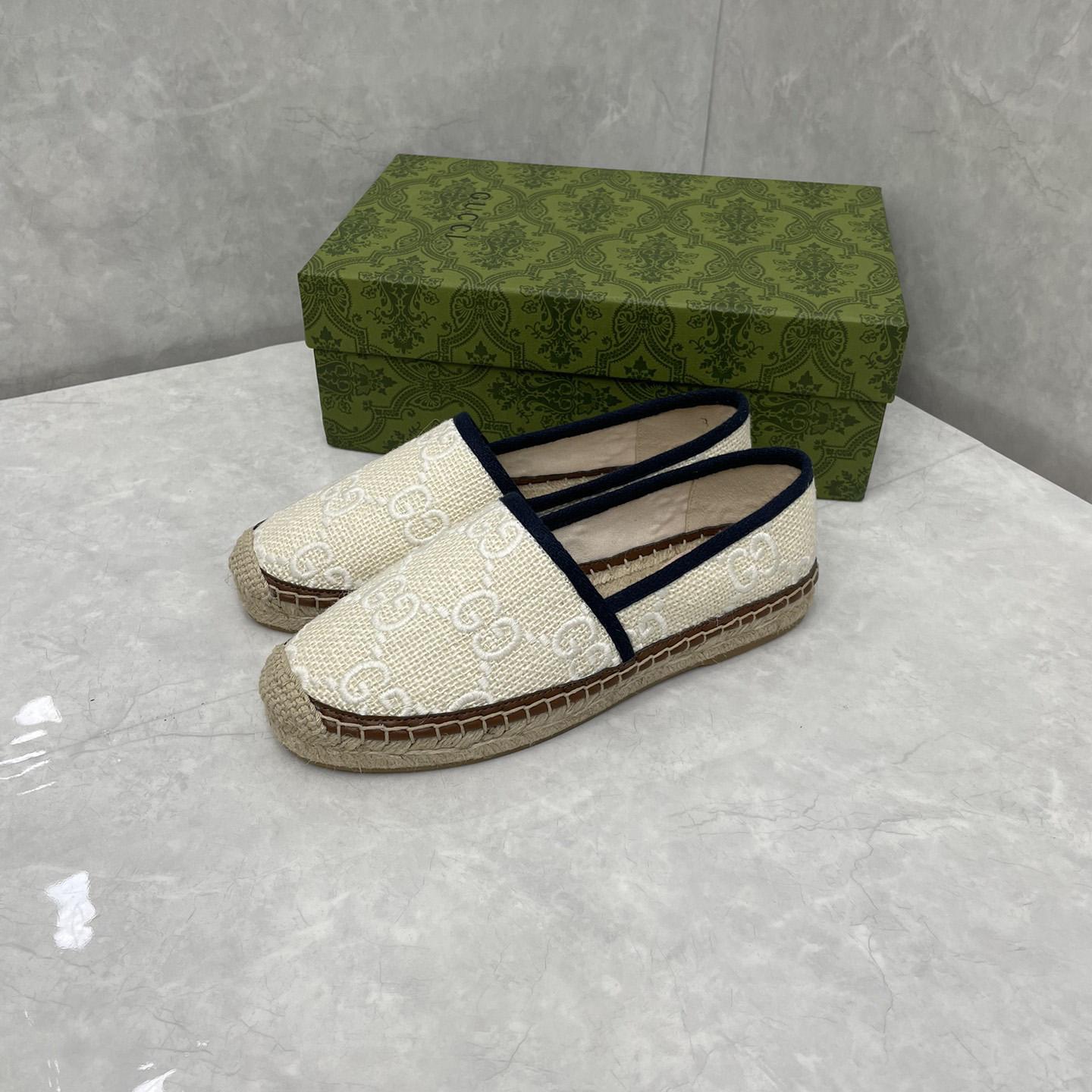Gucci GG Embroidered Canvas Espadrilles - FashionPlug