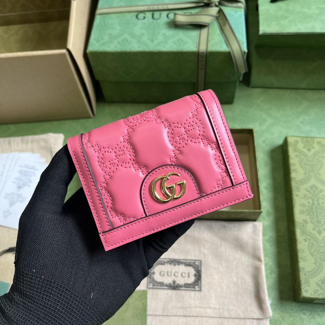 Gucci GG Matelasse Card Case Wallet - FashionPlug