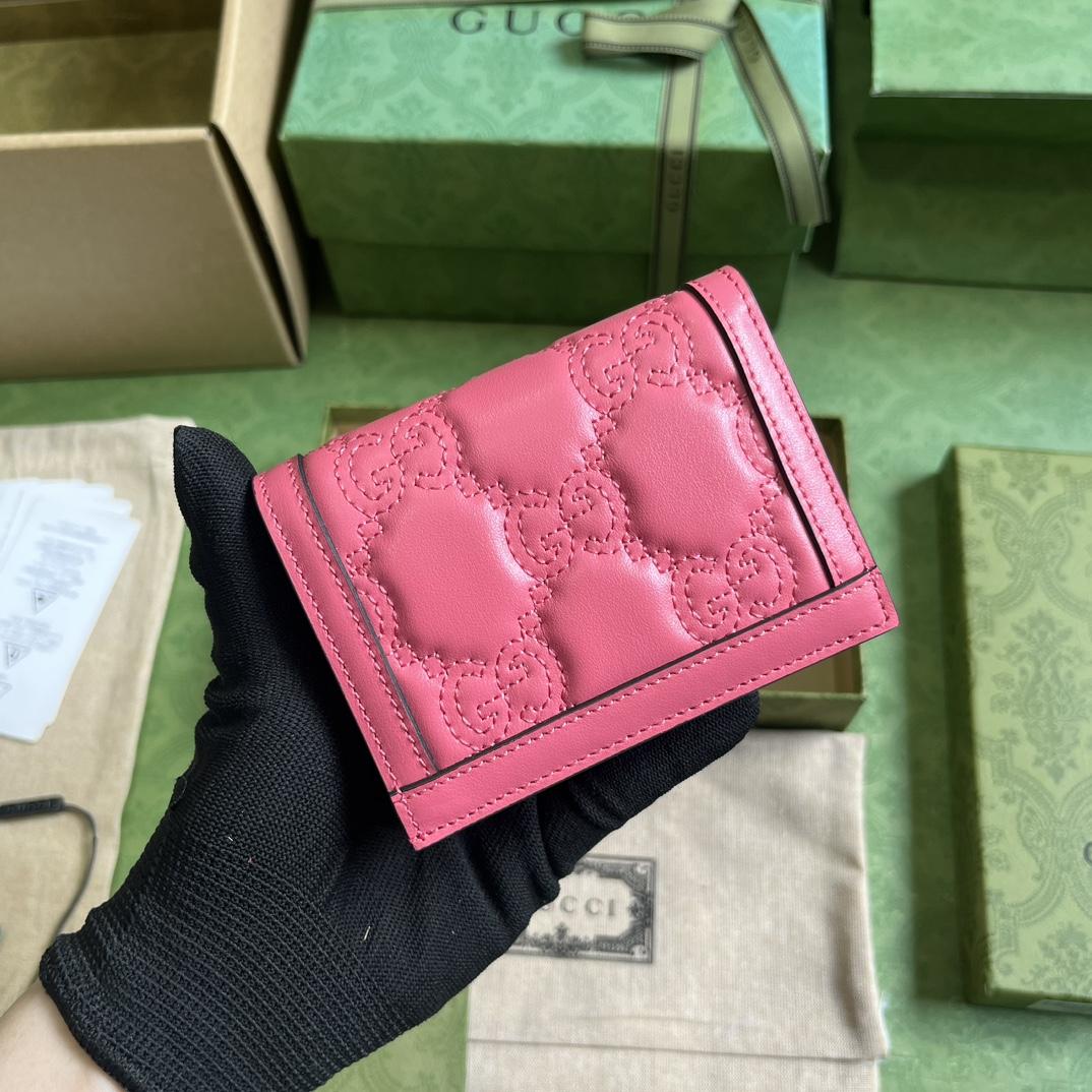 Gucci GG Matelasse Card Case Wallet - FashionPlug