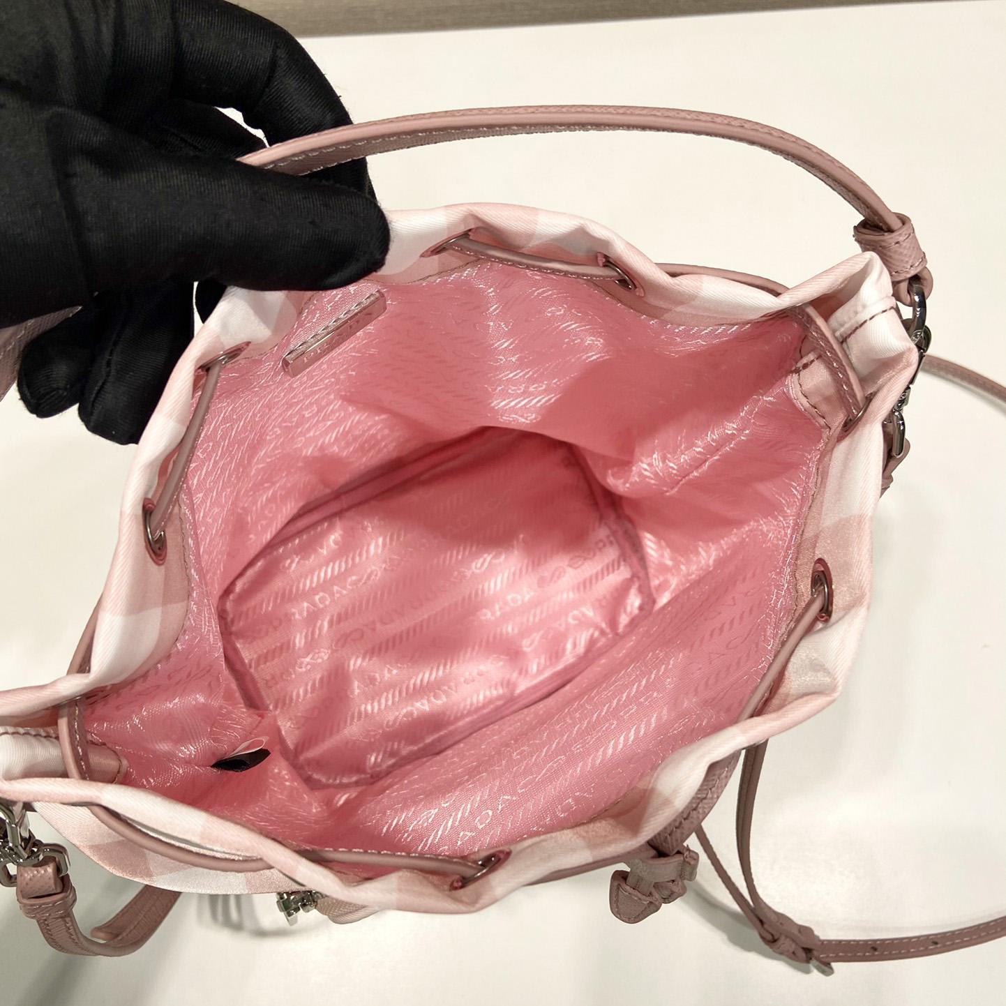Prada Duet printed Re-Nylon bag - FashionPlug