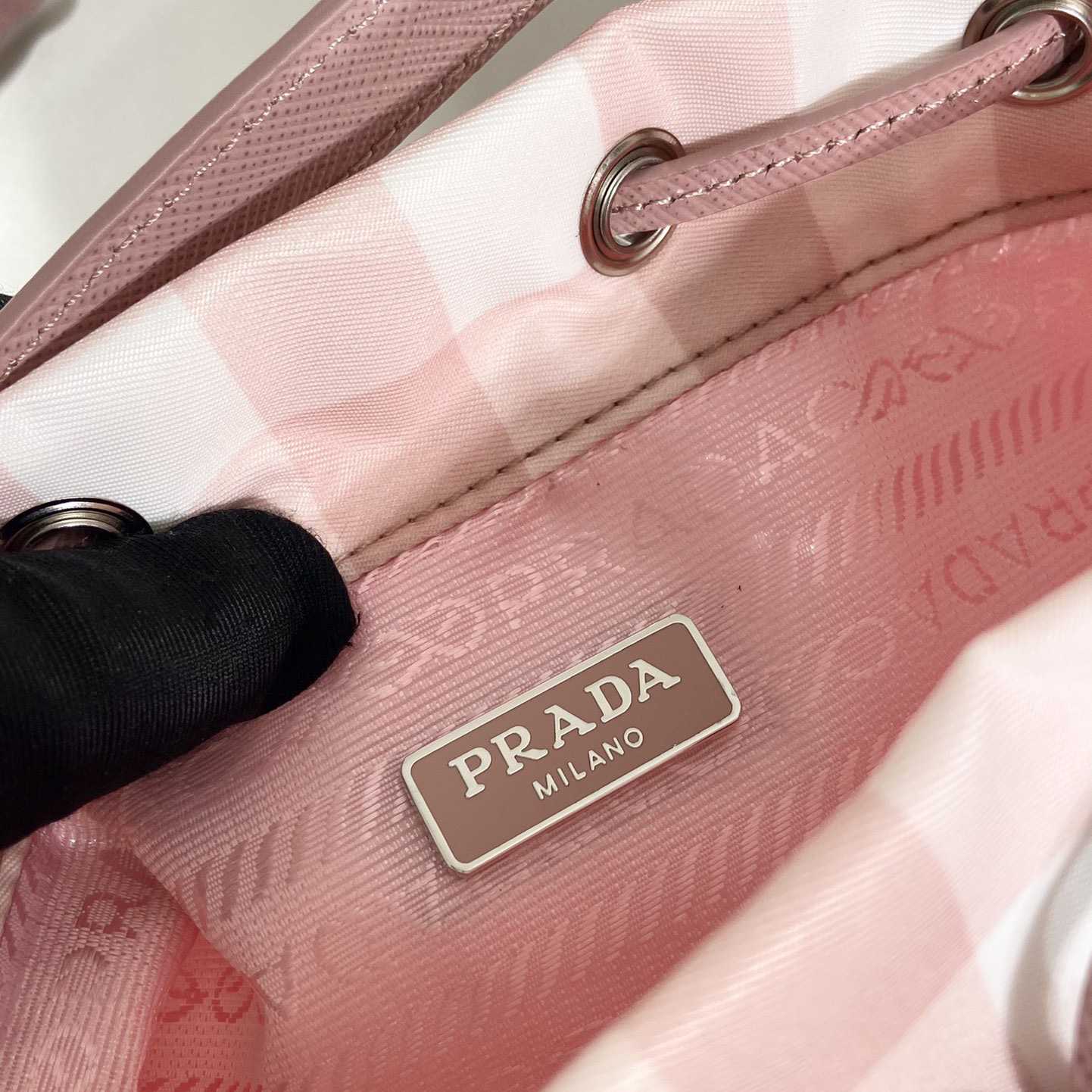 Prada Duet printed Re-Nylon bag - FashionPlug