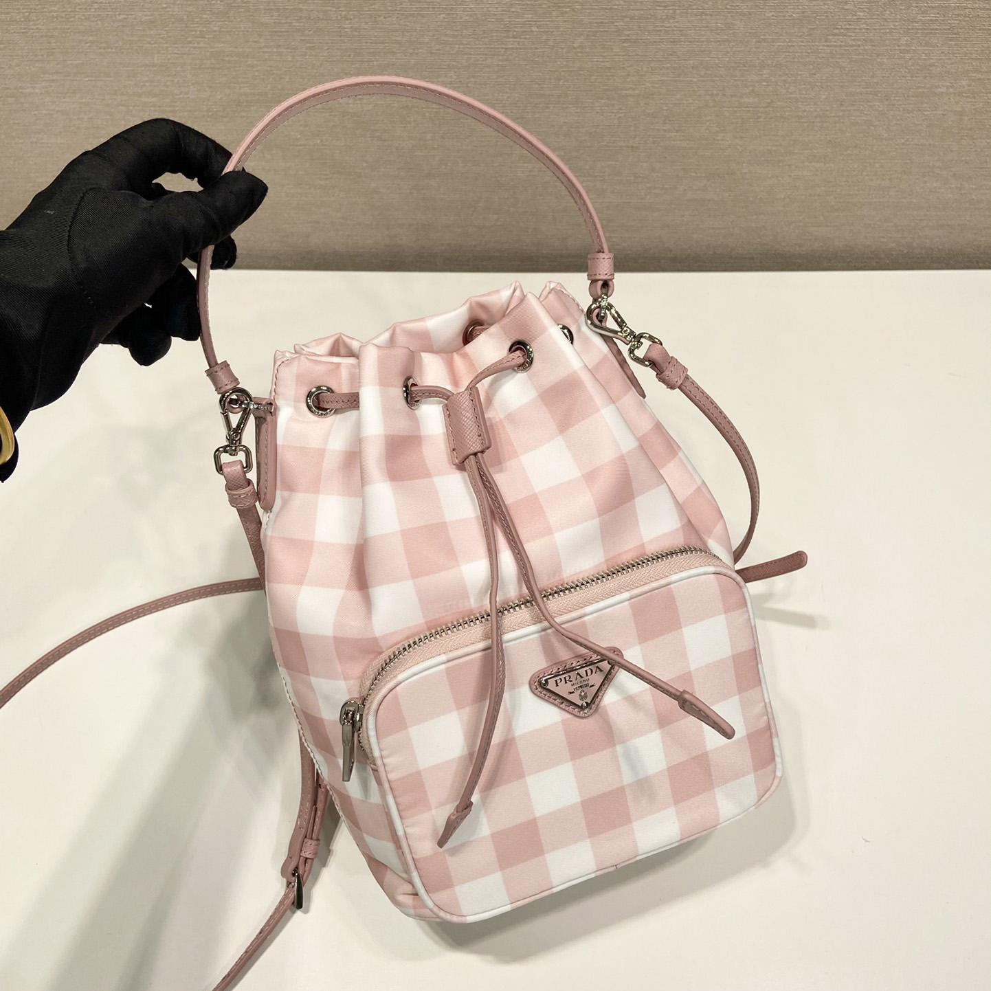 Prada Duet printed Re-Nylon bag - FashionPlug