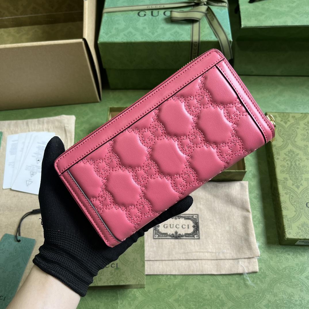 Gucci GG Matelasse Zip-around Wallet - FashionPlug