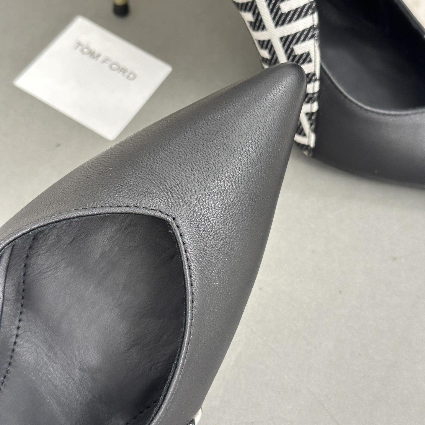 Balmain Ruby Monogrammed Leather Slingbacks - FashionPlug
