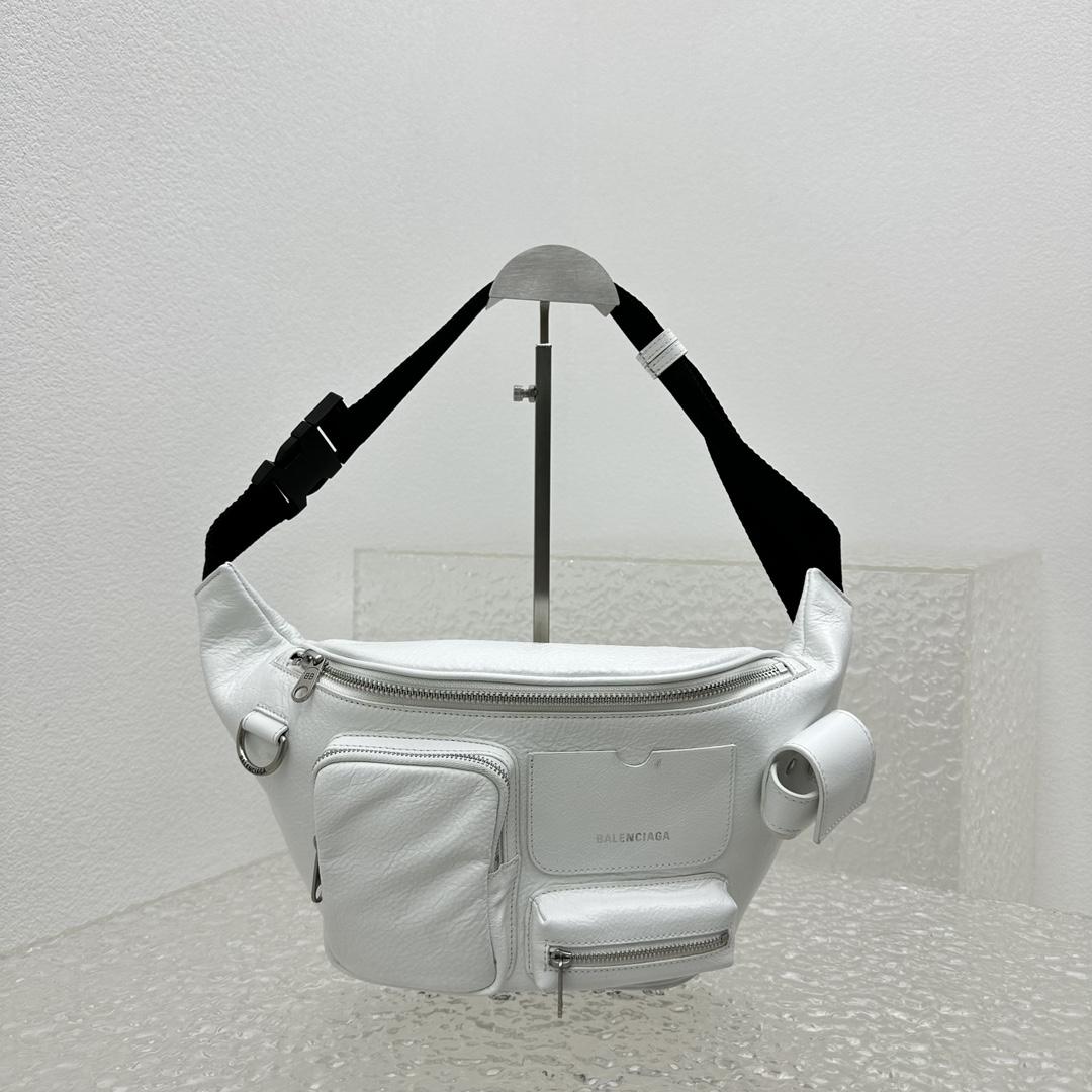 Balenciaga Superbusy Beltpack In White - FashionPlug