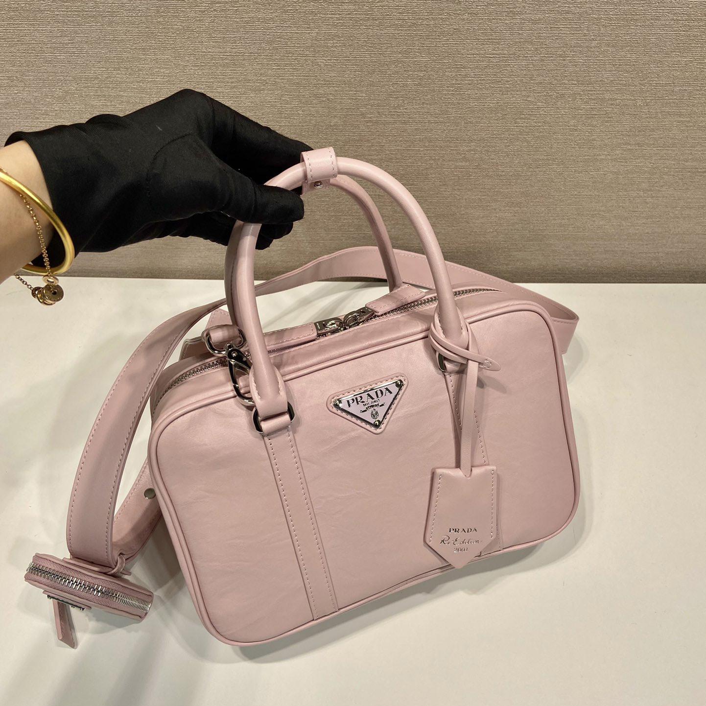 Prada Medium Antique Nappa Leather Top Handle Bag - FashionPlug