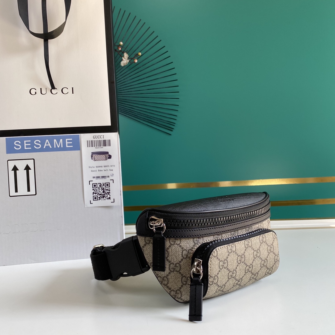Gucci GG Supreme Monogram Belt Bag (23-11.5-7.5cm) - FashionPlug