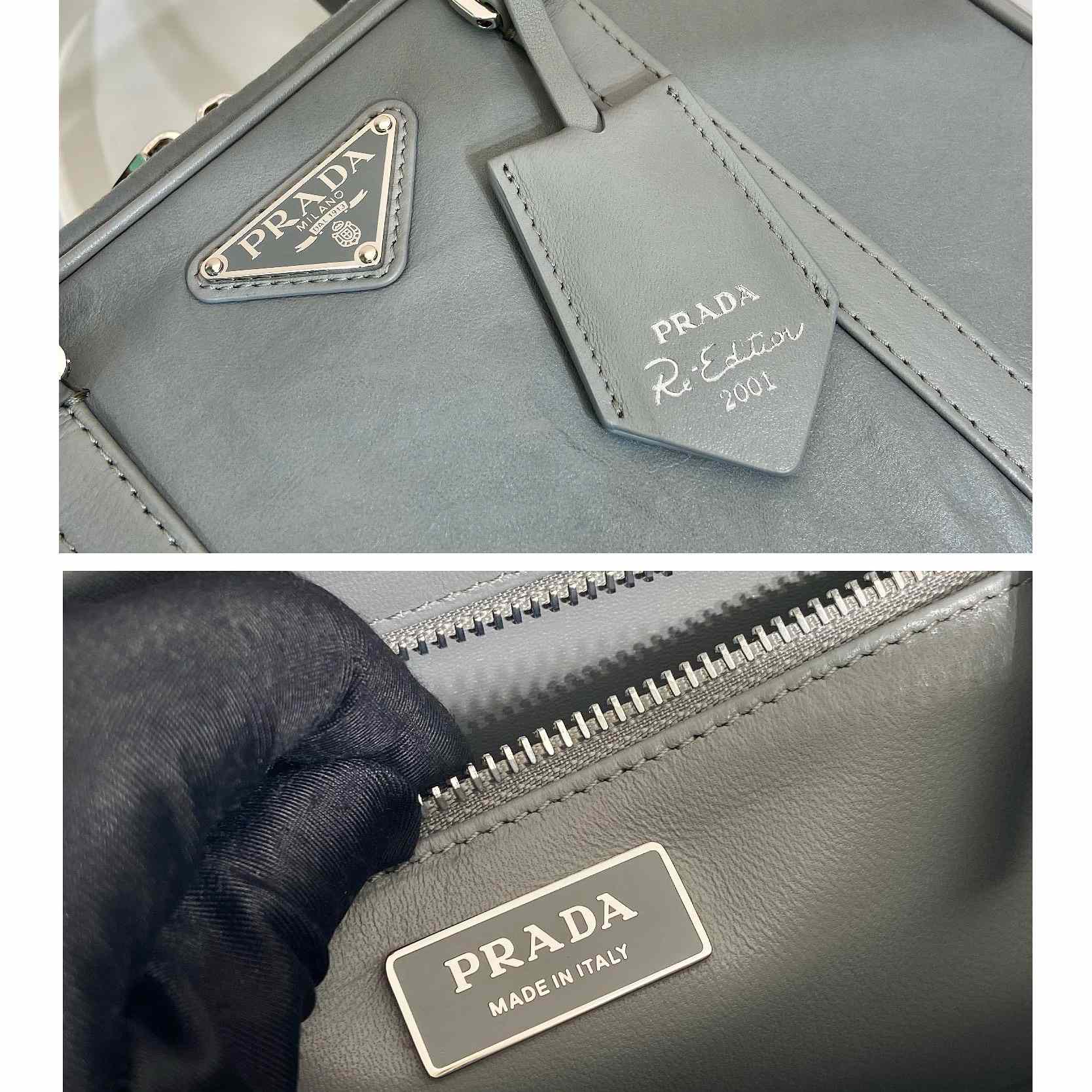 Prada Medium Antique Nappa Leather Top Handle Bag - FashionPlug