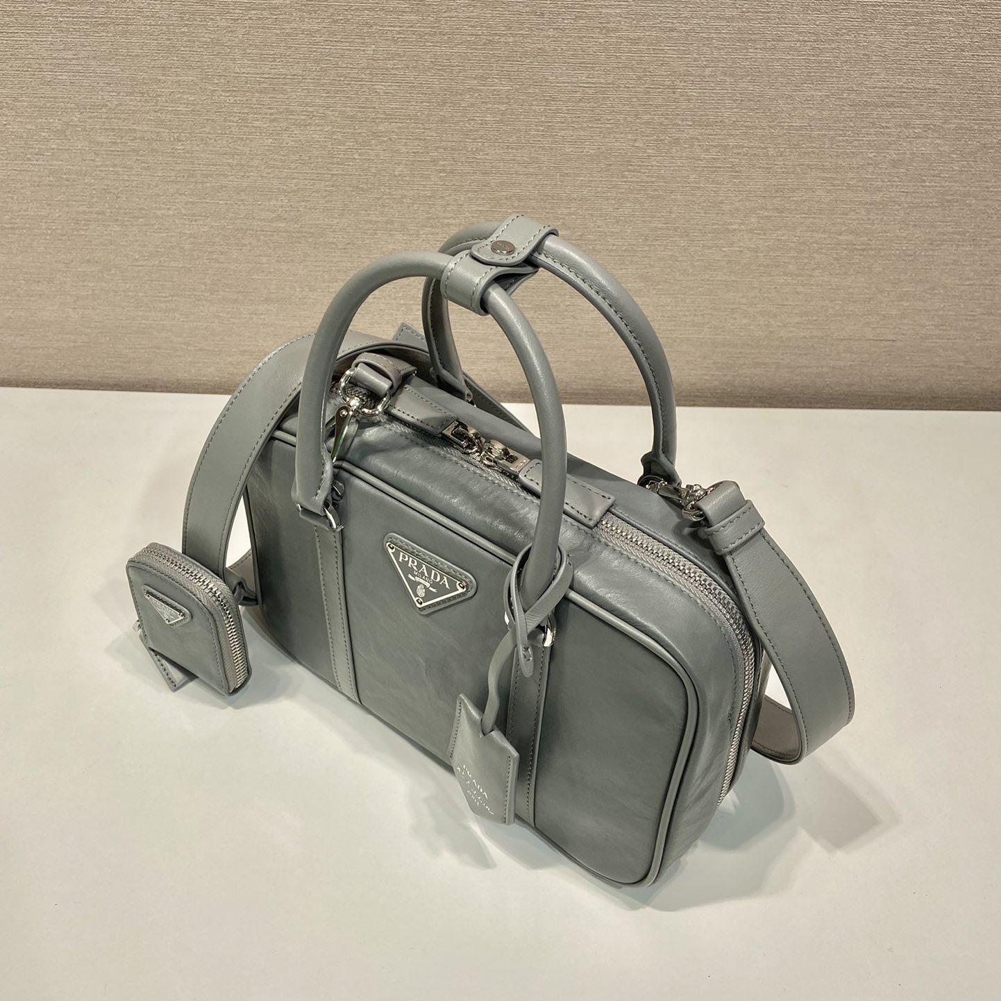 Prada Medium Antique Nappa Leather Top Handle Bag - FashionPlug