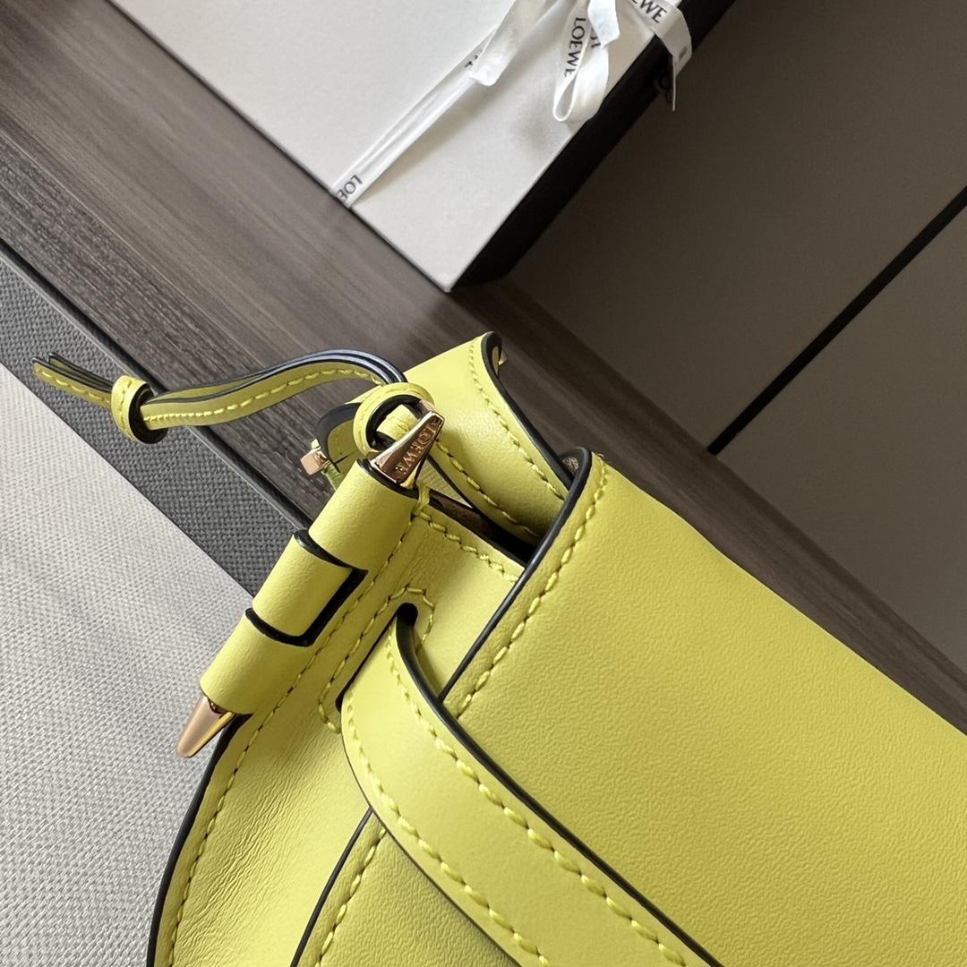 Loewe Mini Gate Dual Bag In Soft Calfskin And Jacquard - FashionPlug