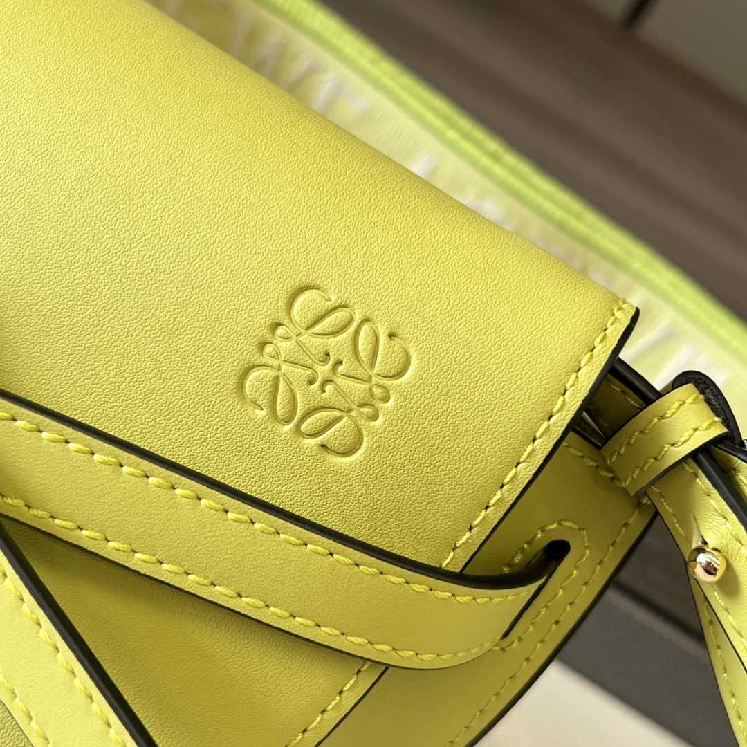 Loewe Mini Gate Dual Bag In Soft Calfskin And Jacquard - FashionPlug