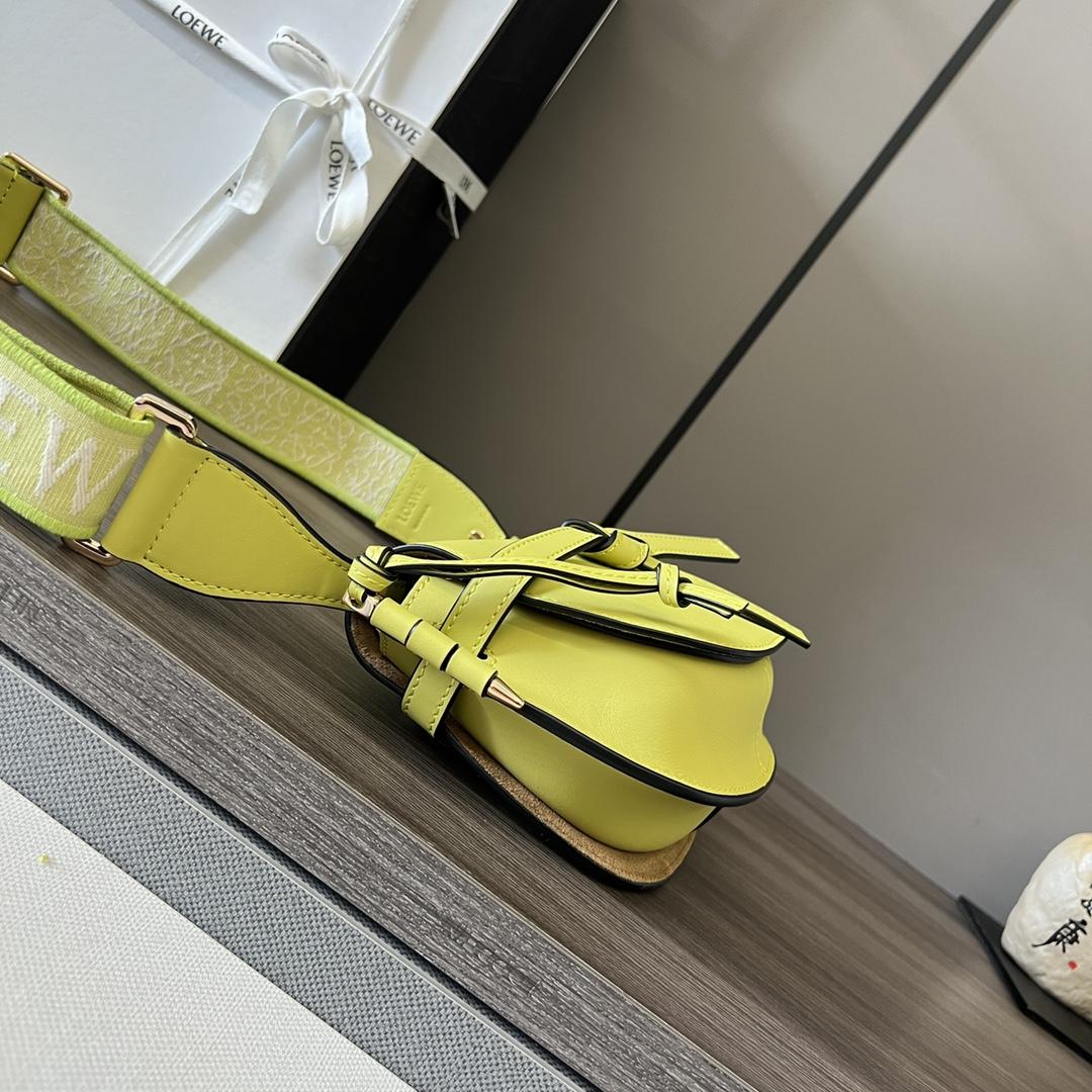 Loewe Mini Gate Dual Bag In Soft Calfskin And Jacquard - FashionPlug