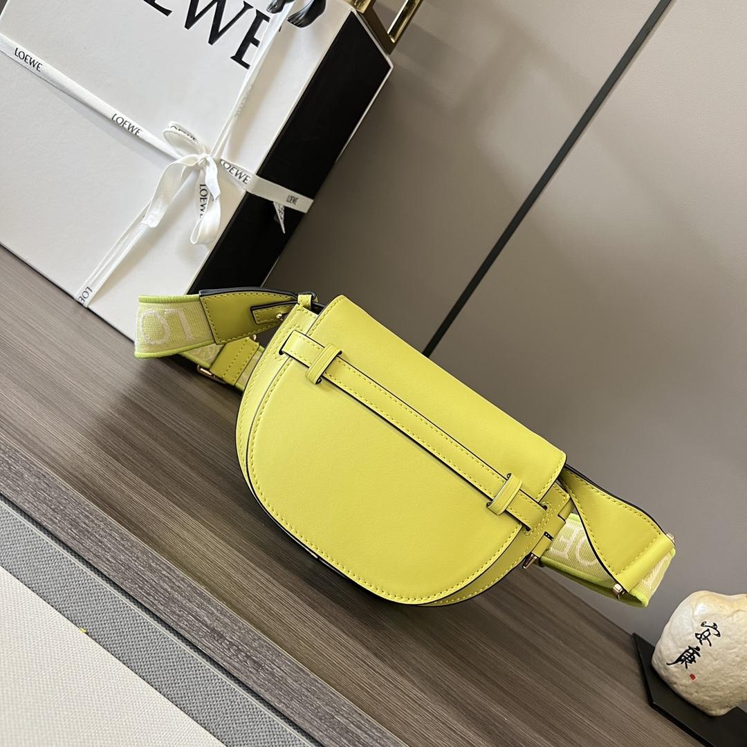 Loewe Mini Gate Dual Bag In Soft Calfskin And Jacquard - FashionPlug